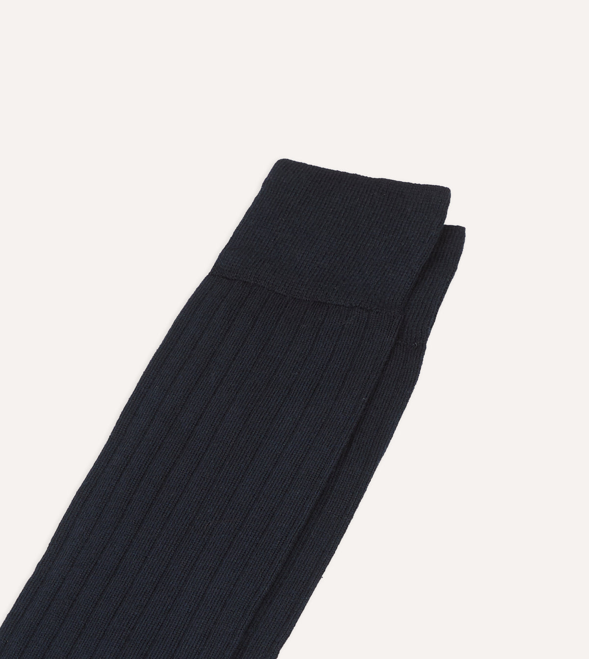 Dark Navy Cotton Over-the-Calf Socks
