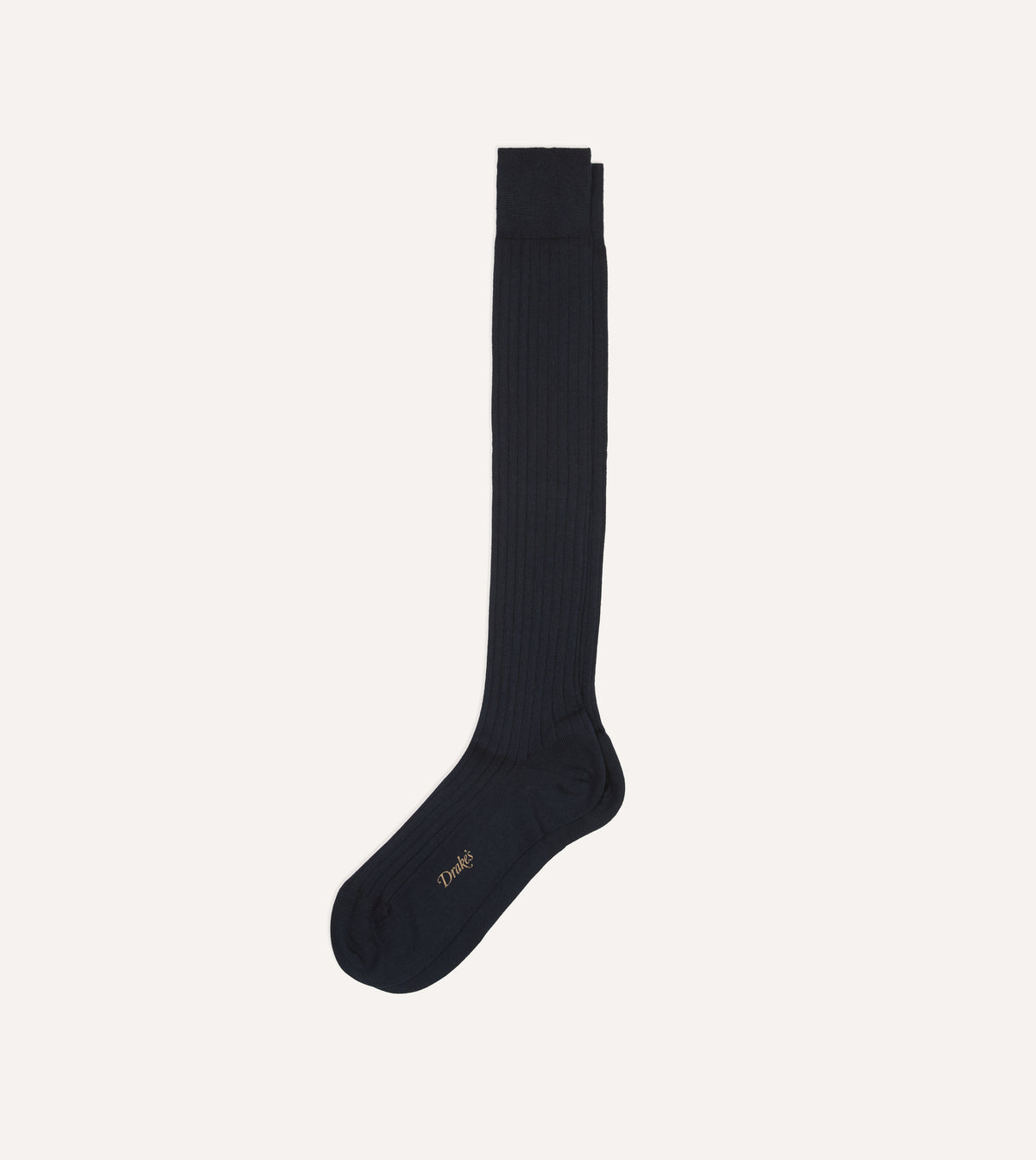 Dark Navy Cotton Over-the-Calf Socks