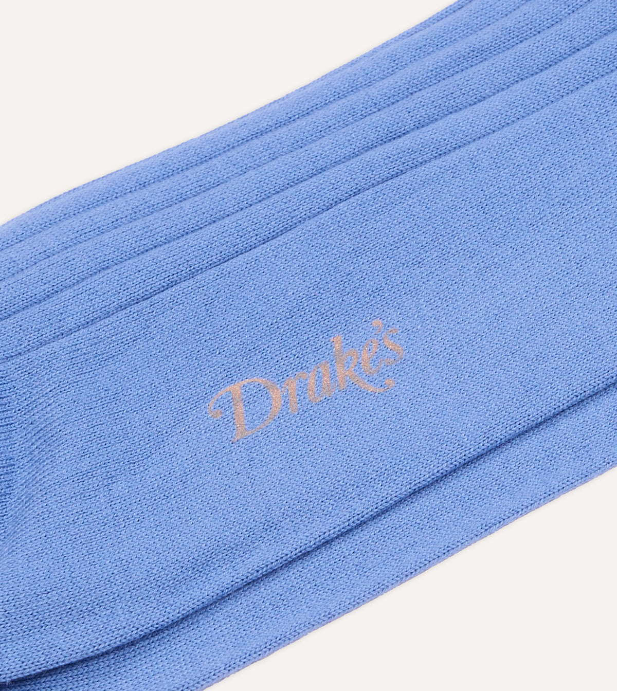 Sky Blue Cotton Over-the-Calf Socks