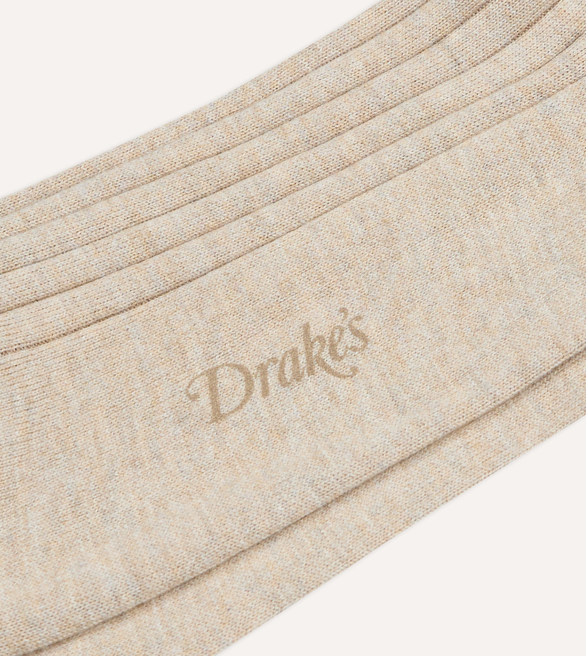 Oatmeal Cotton Over-the-Calf Socks