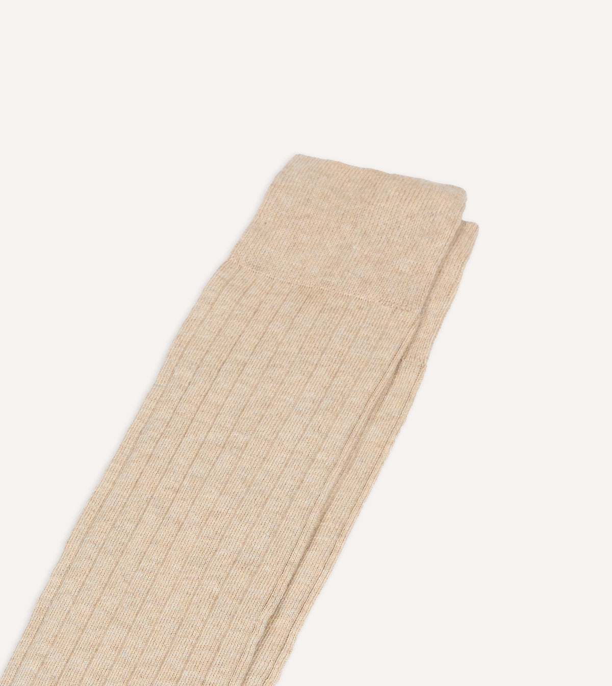 Oatmeal Cotton Over-the-Calf Socks