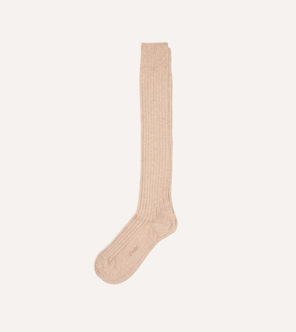 Oatmeal Cotton Over-the-Calf Socks
