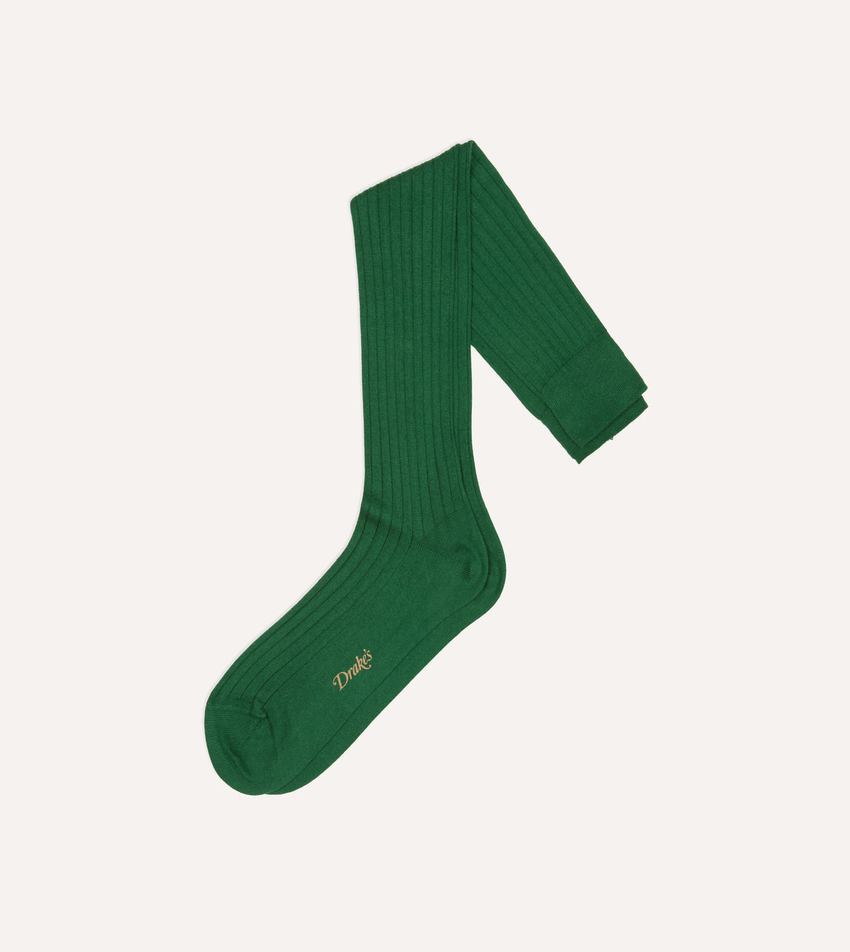 Green Cotton Over-the-Calf Socks
