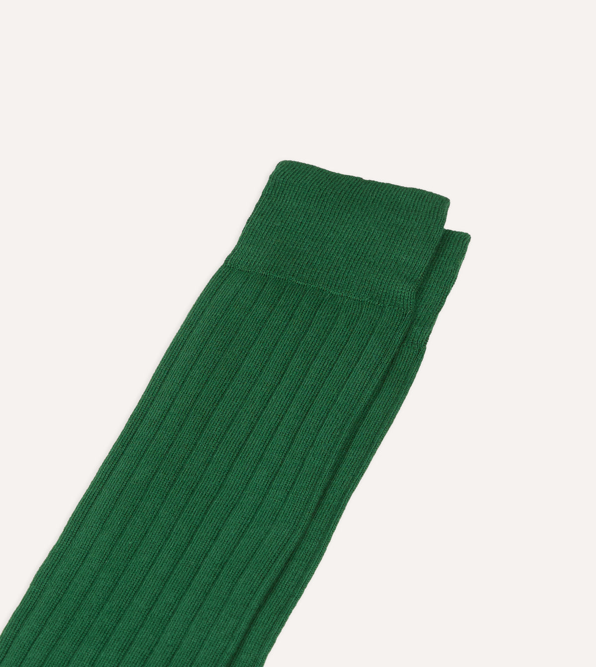 Green Cotton Over-the-Calf Socks