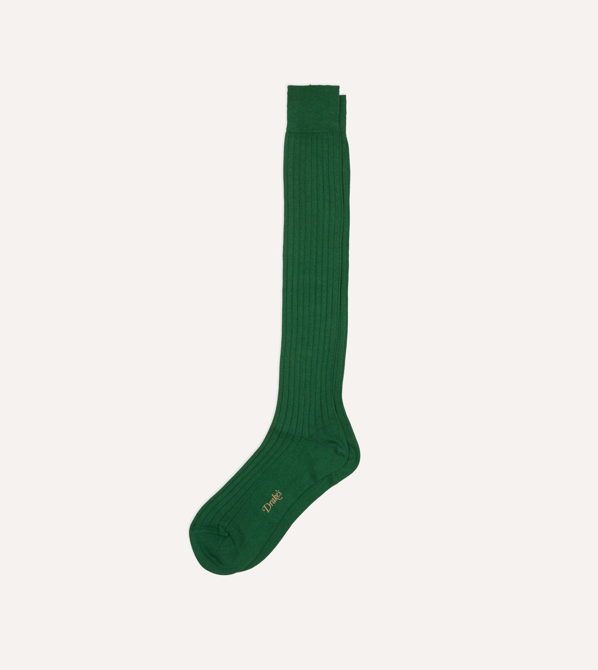 Green Cotton Over-the-Calf Socks