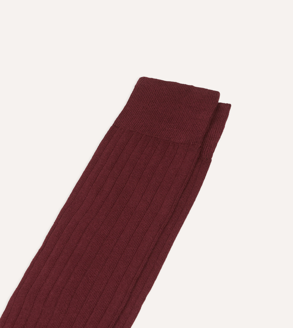 Burgundy Cotton Over-the-Calf Socks