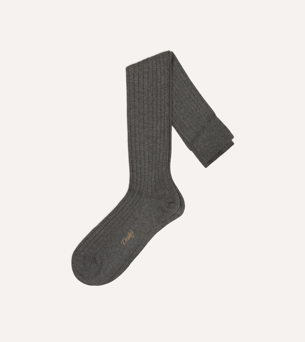 Charcoal Cotton Over-the-Calf Socks
