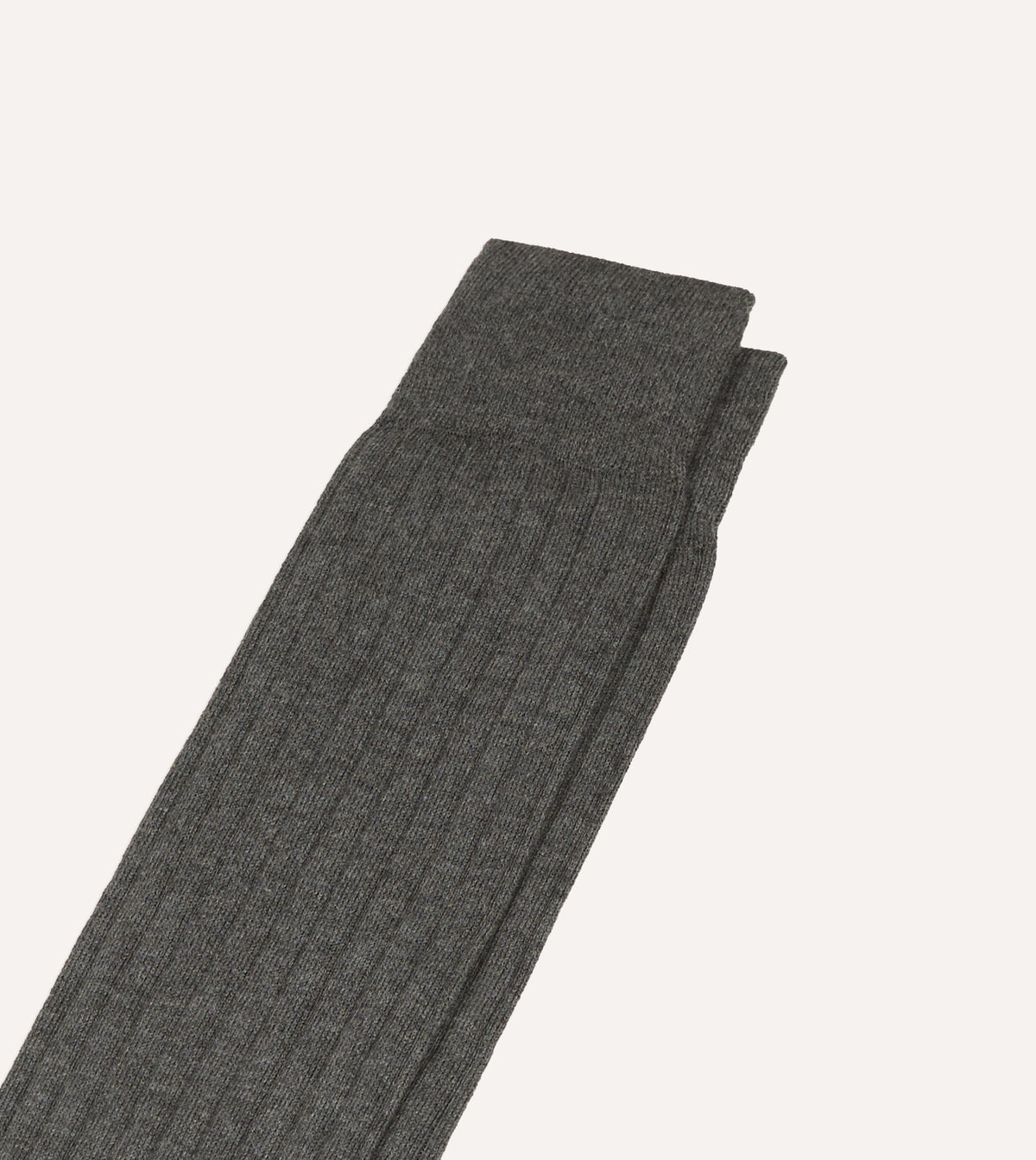 Charcoal Cotton Over-the-Calf Socks