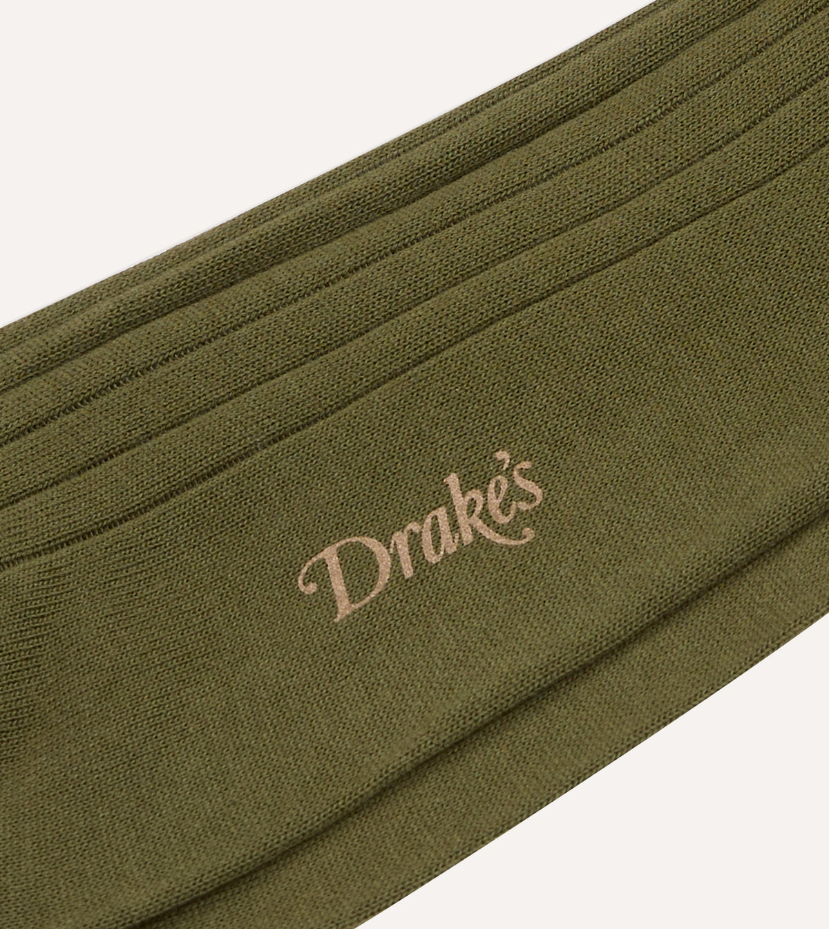 Olive Cotton Over-the-Calf Socks