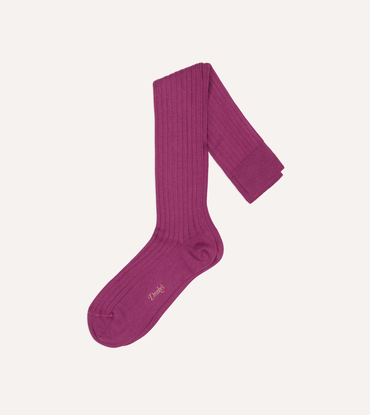 Wine Cotton Over-the-Calf Socks