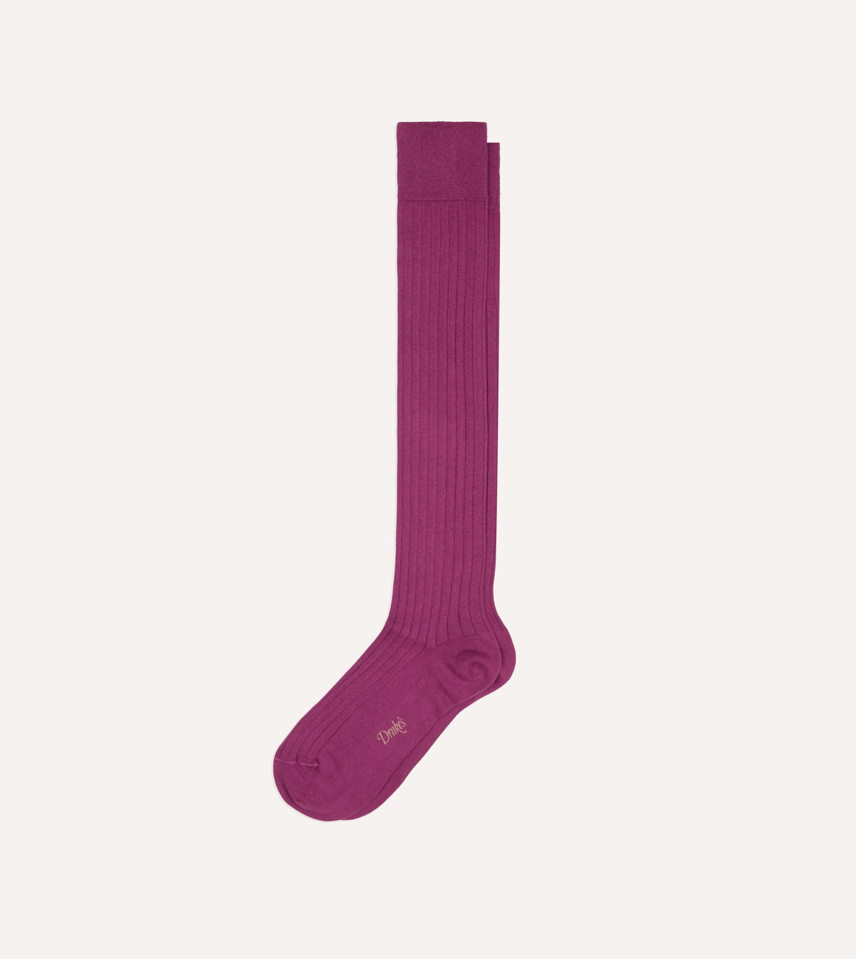 Wine Cotton Over-the-Calf Socks