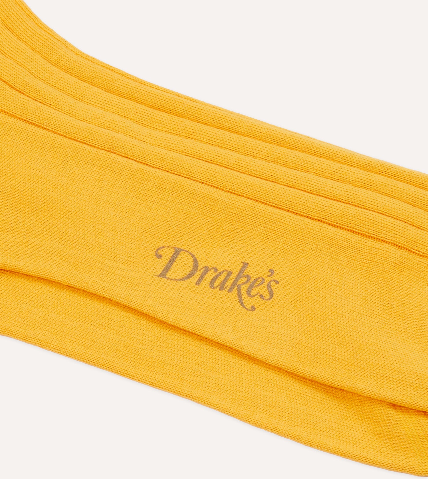 Yellow Cotton Mid-Calf Socks