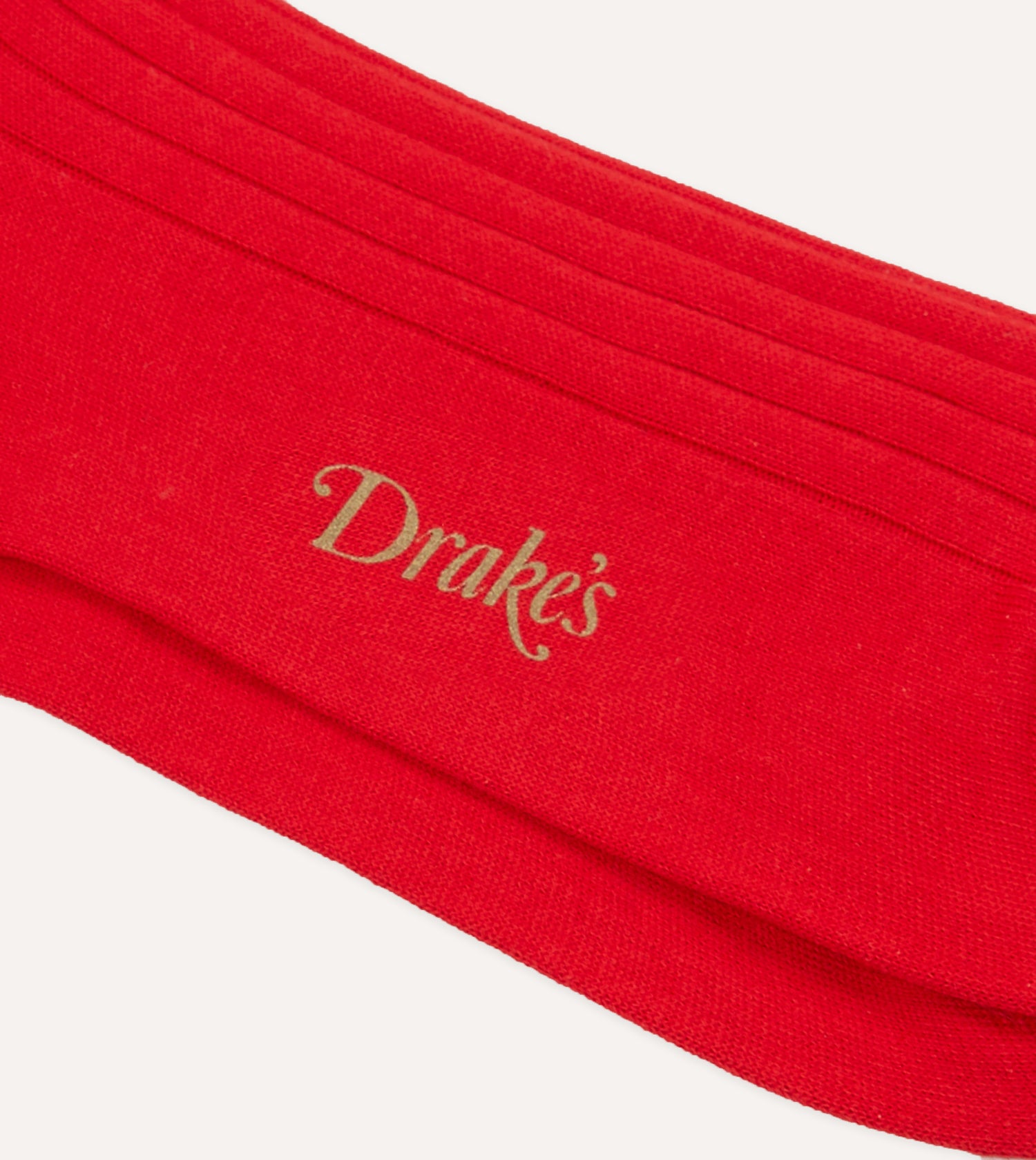 Red Cotton Mid-Calf Socks