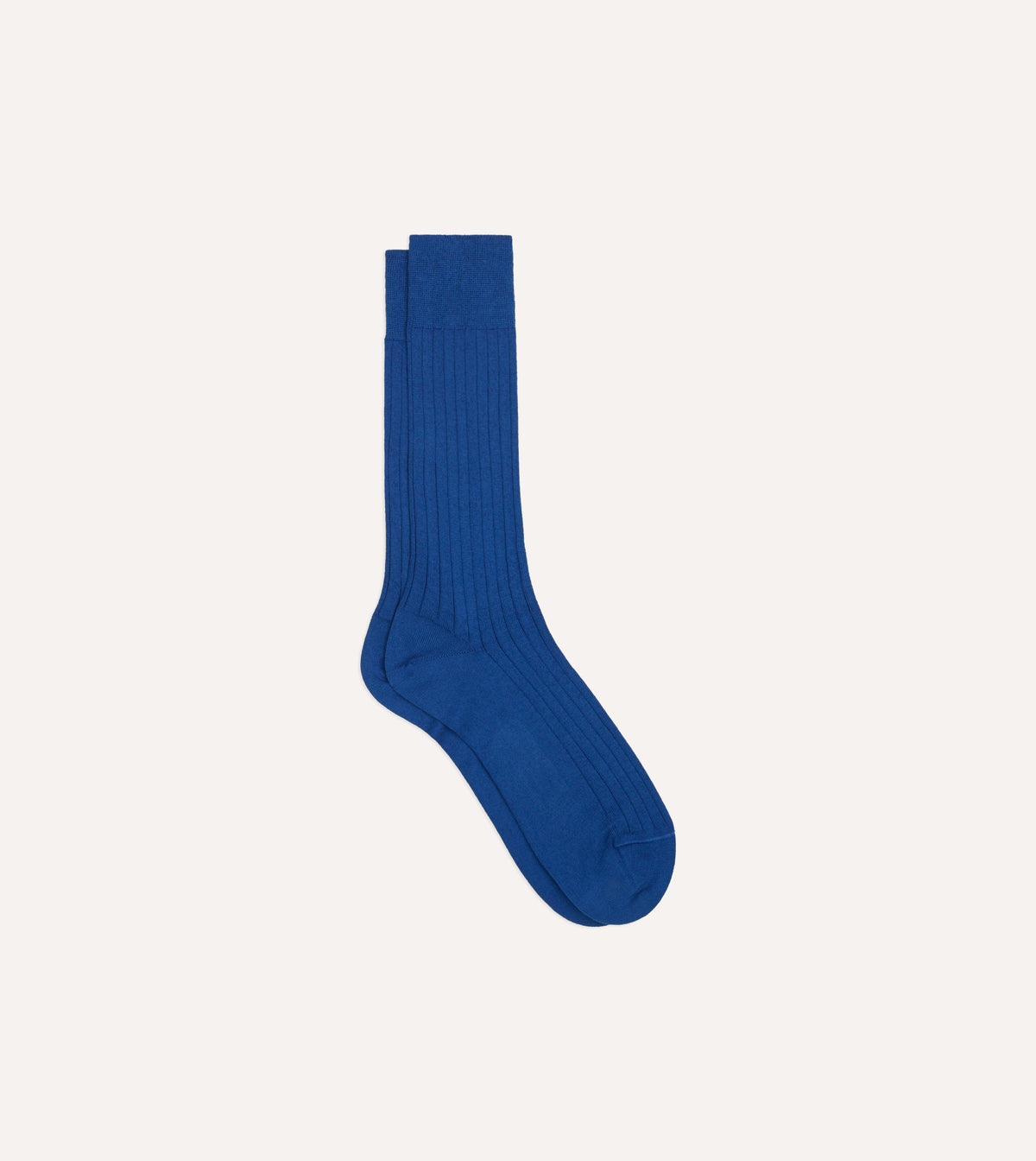 Royal Blue Cotton Mid-Calf Socks