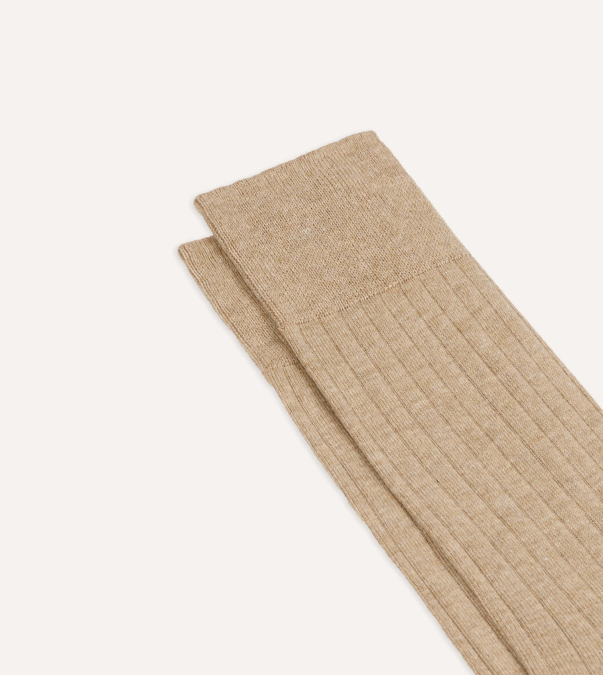 Oatmeal Cotton Mid-Calf Socks