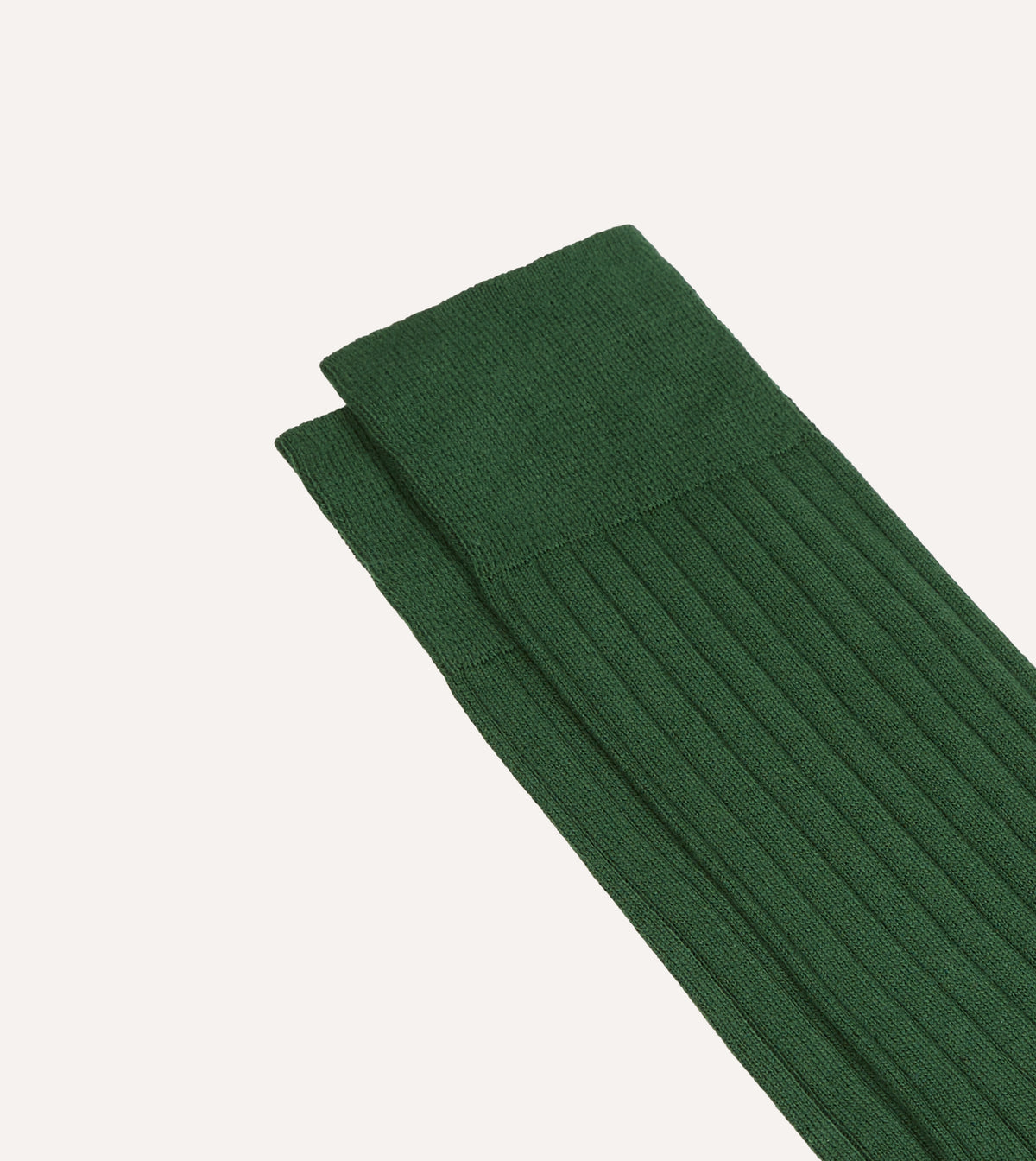 Green Cotton Mid-Calf Socks