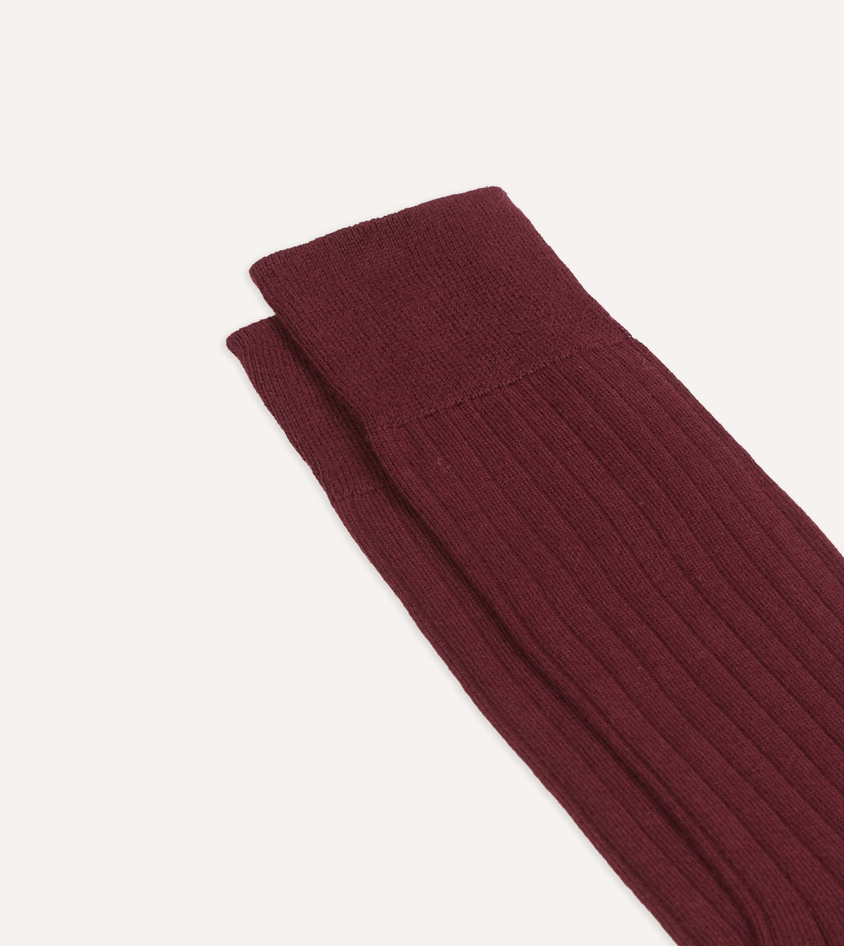 Burgundy Cotton Mid-Calf Socks