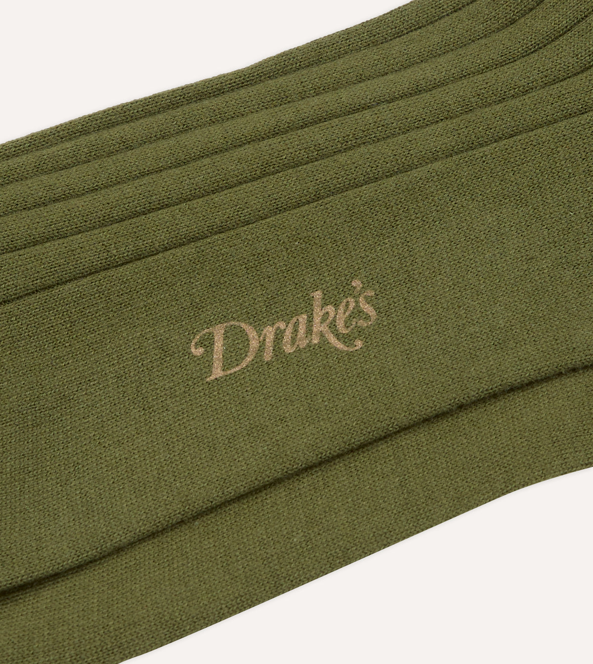 Olive Cotton Mid-Calf Socks