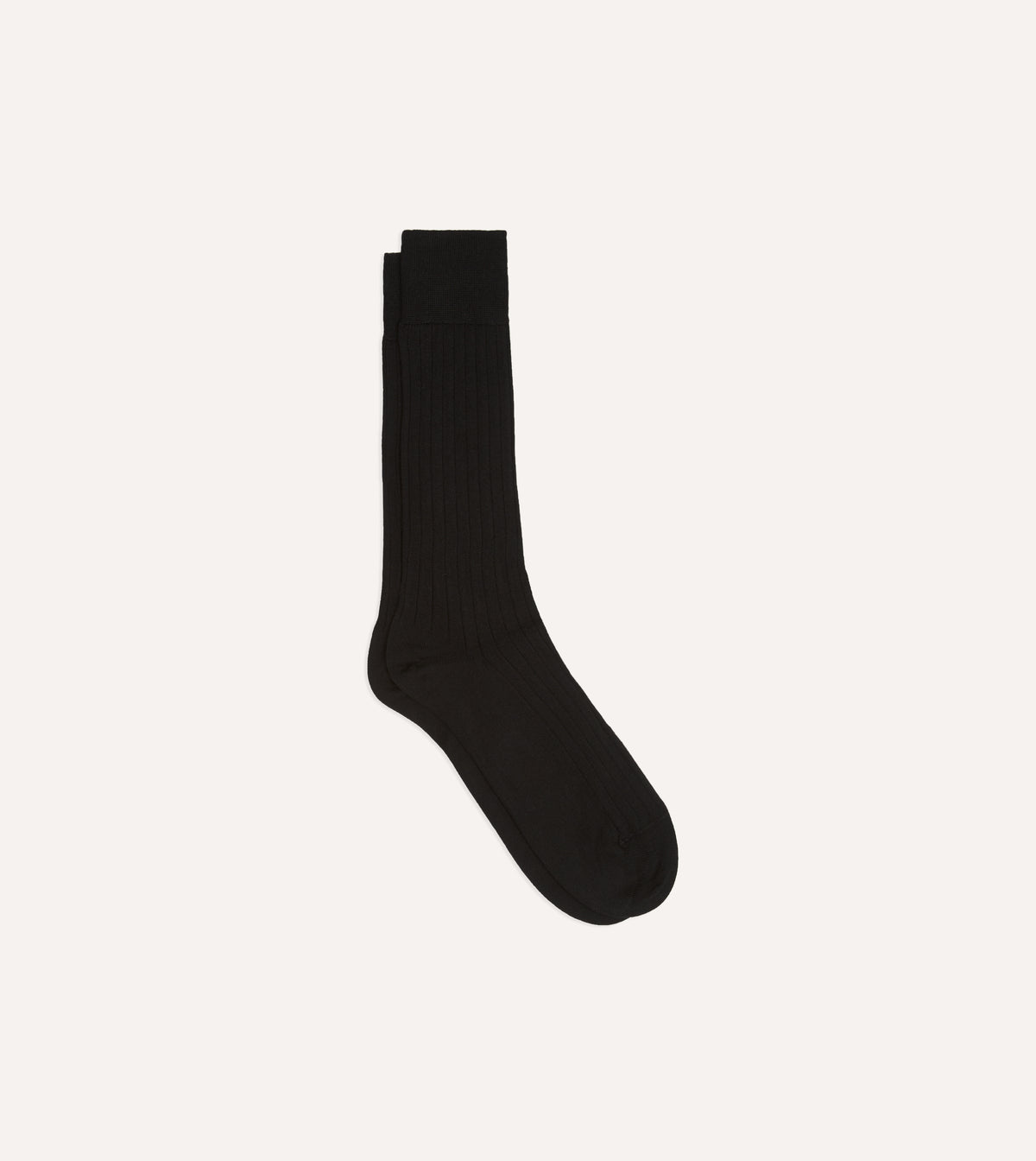 Black Cotton Mid-Calf Socks