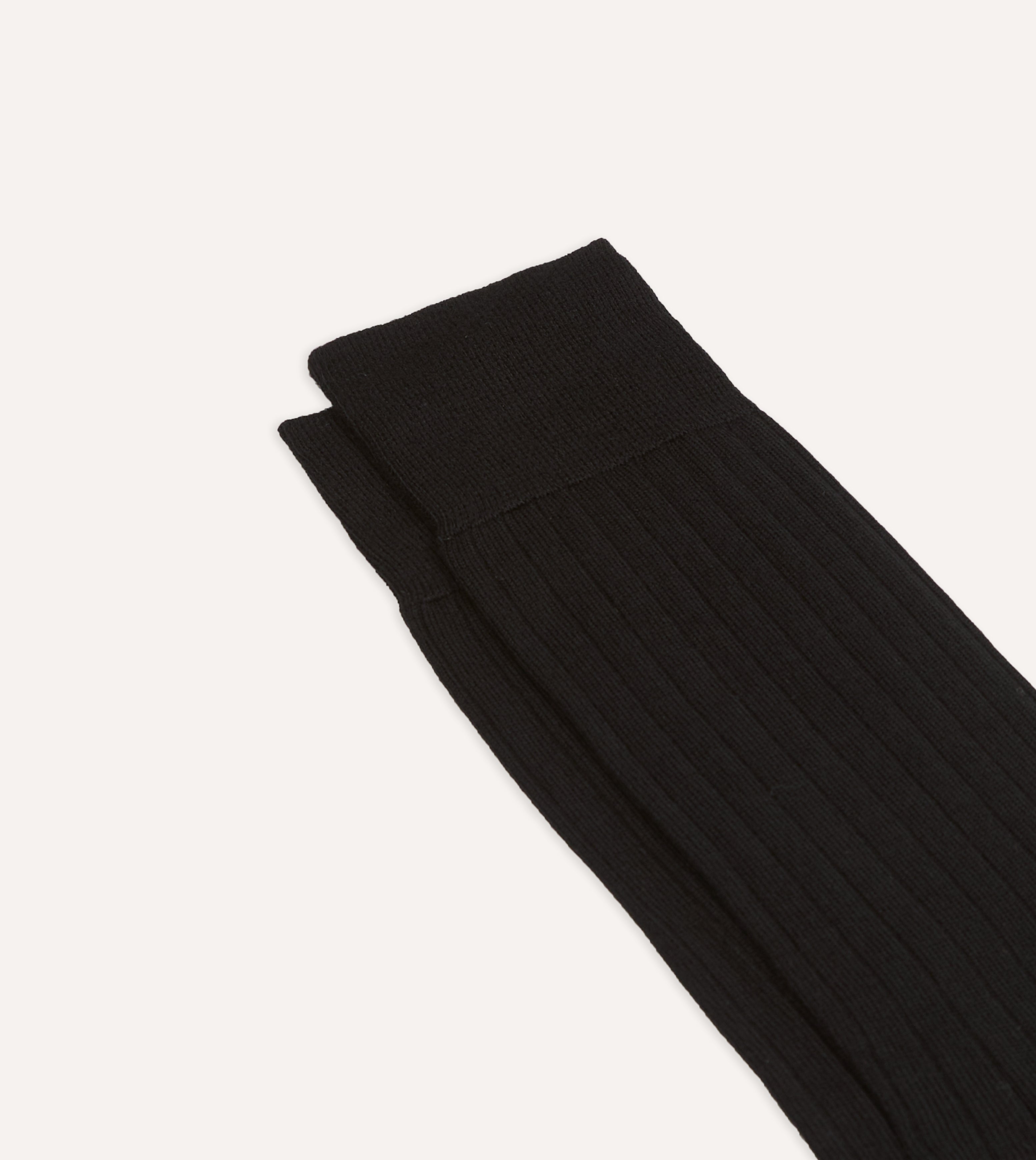 Black Cotton Mid-Calf Socks