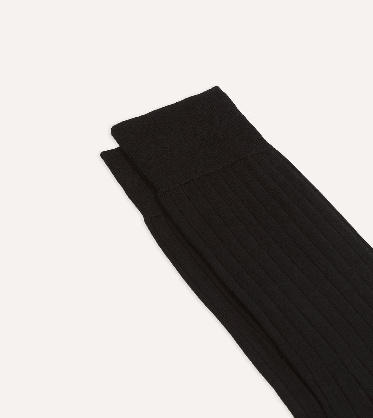 Black Cotton Mid-Calf Socks
