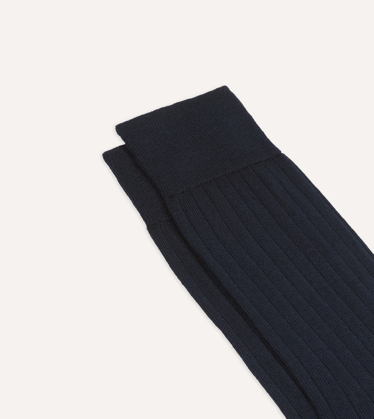 Navy Cotton Mid-Calf Socks