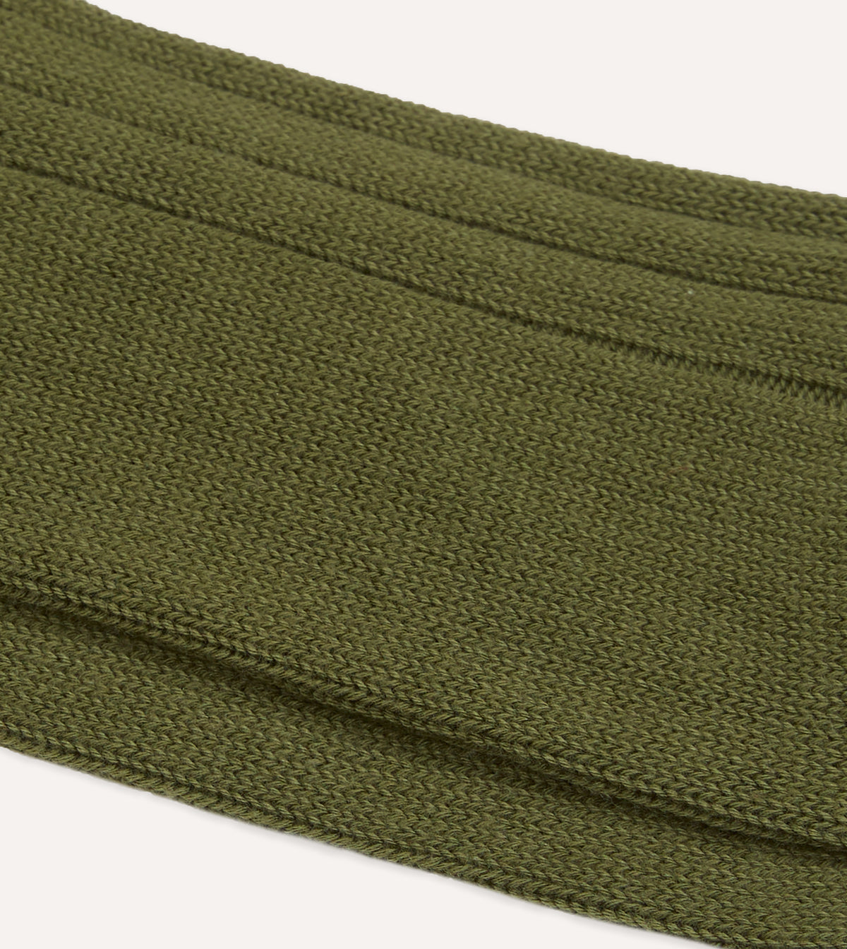 Olive Cotton Casual Socks