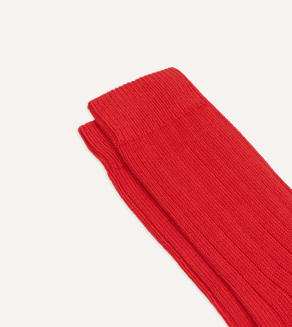 Red Cotton Casual Socks