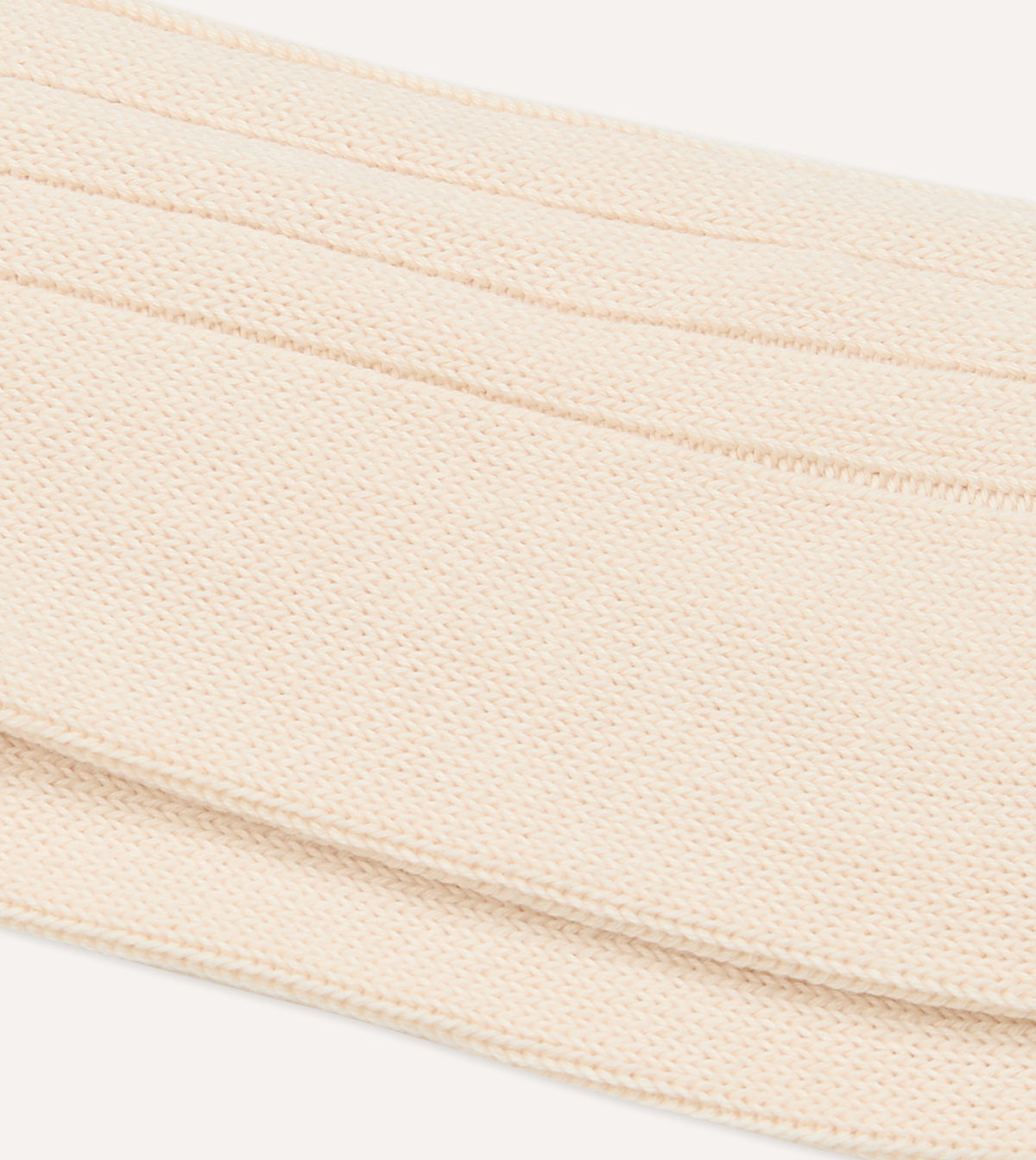 Ecru Cotton Casual Socks