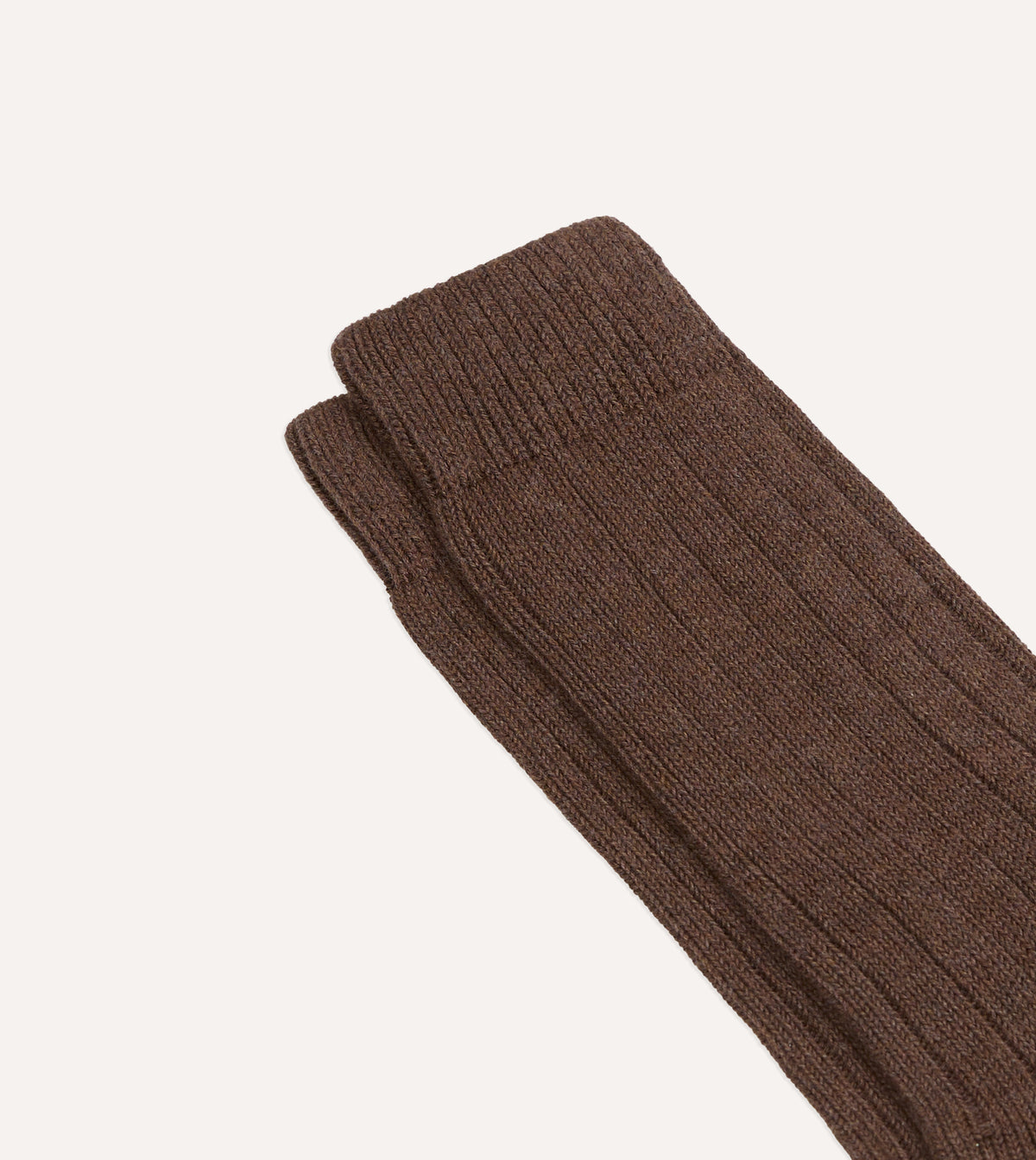 Brown Cotton Casual Socks