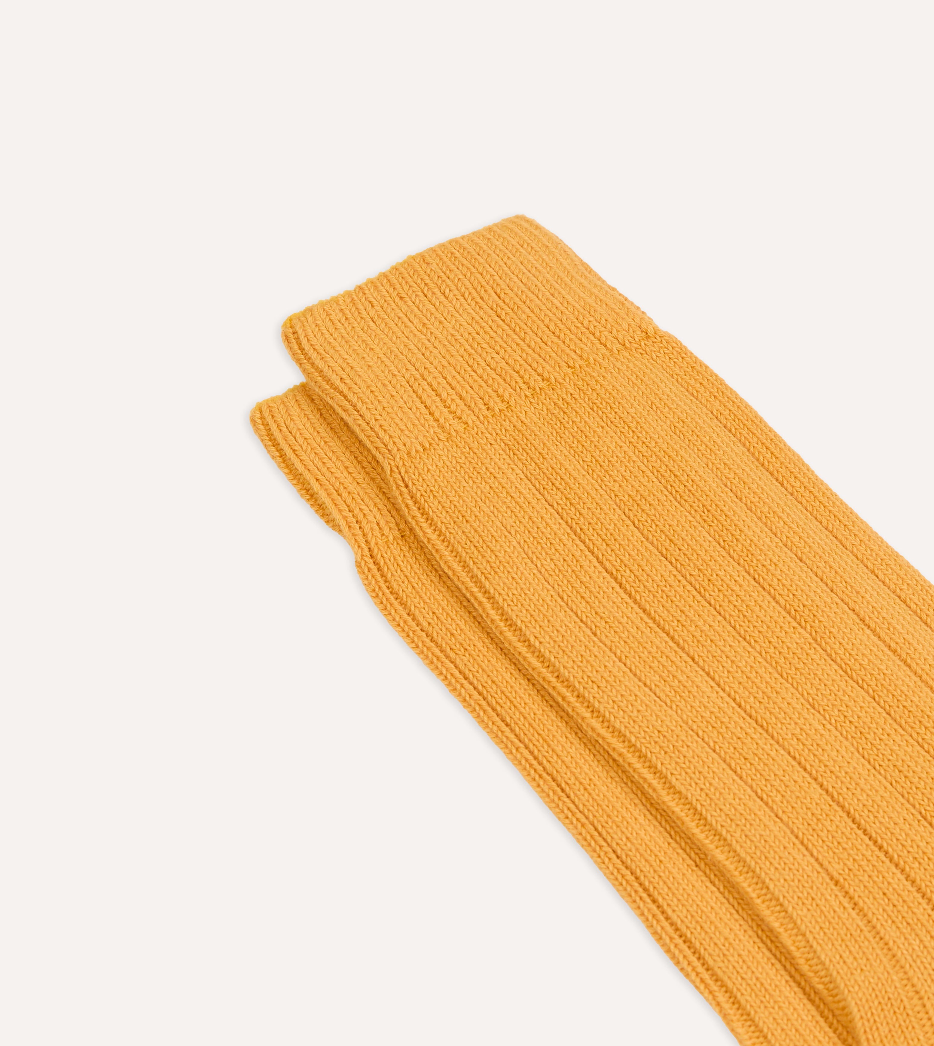 Yellow Cotton Casual Socks