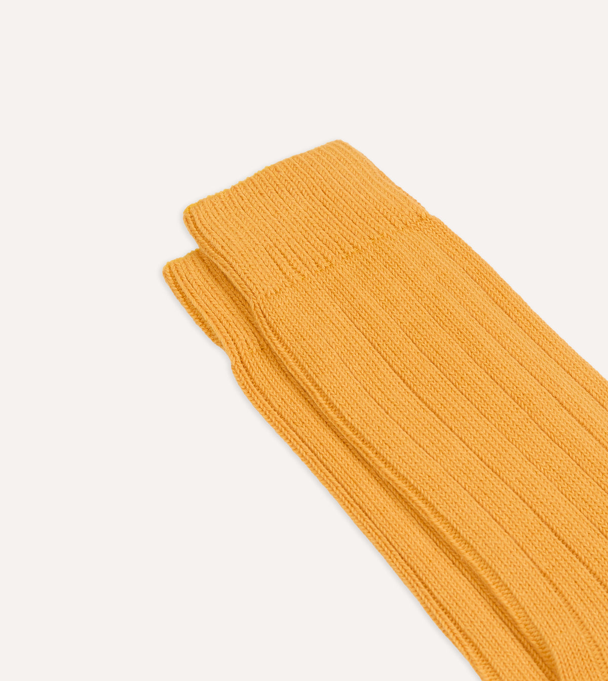 Yellow Cotton Casual Socks