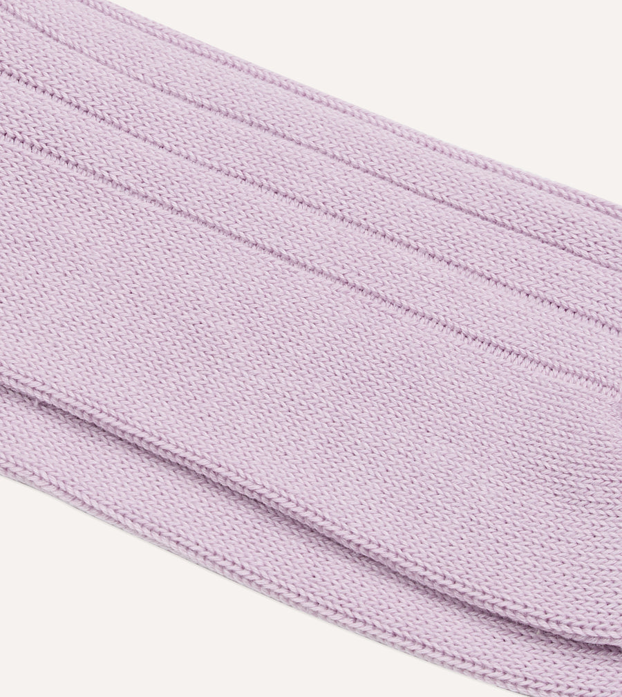 Lilac Cotton Casual Socks