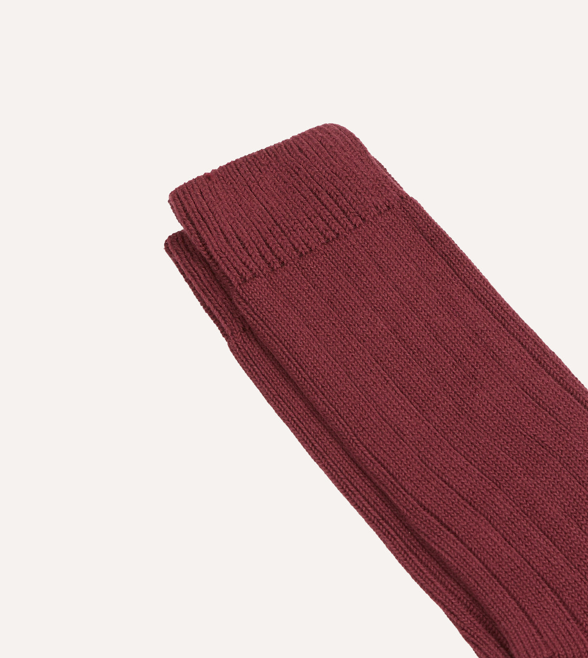 Burgundy Cotton Casual Socks