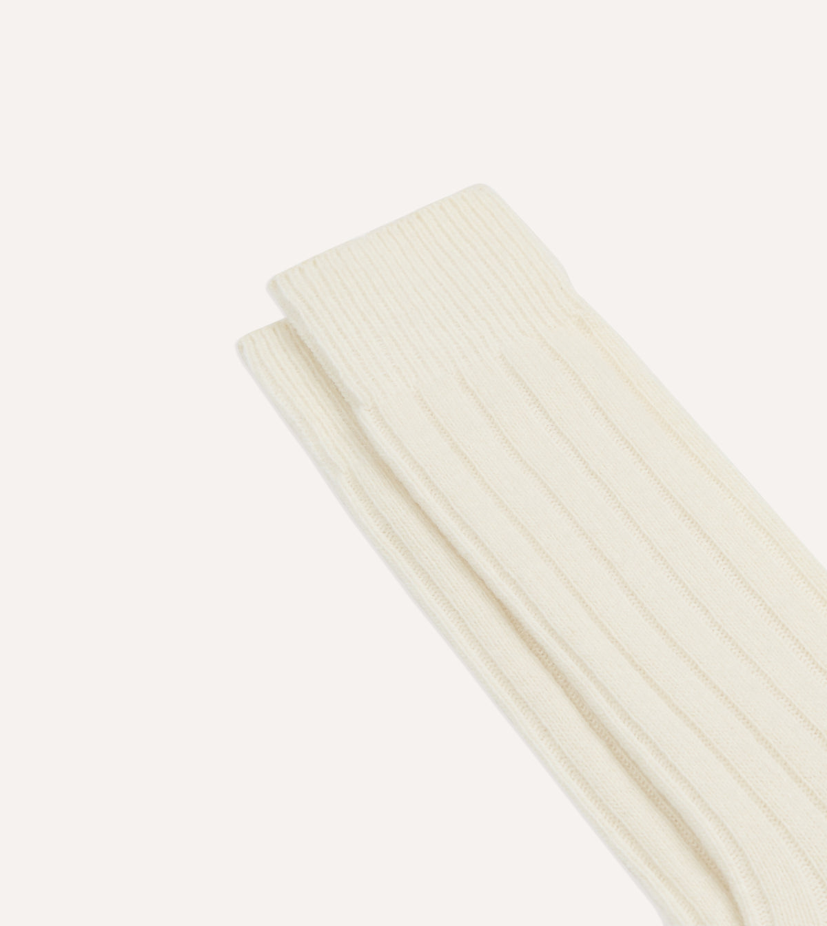 Ecru Wool Casual Socks