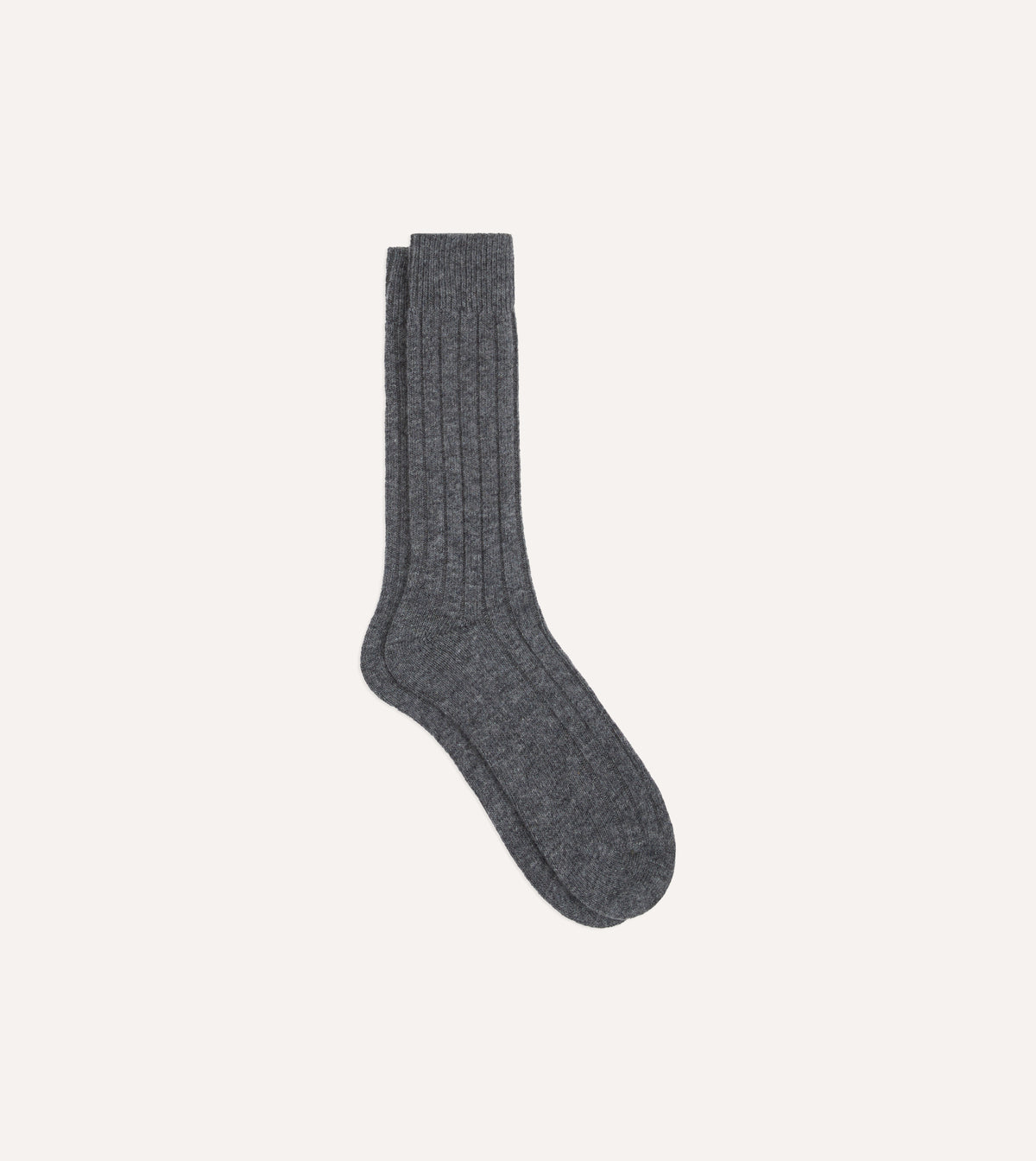 Grey Melange Wool Casual Socks
