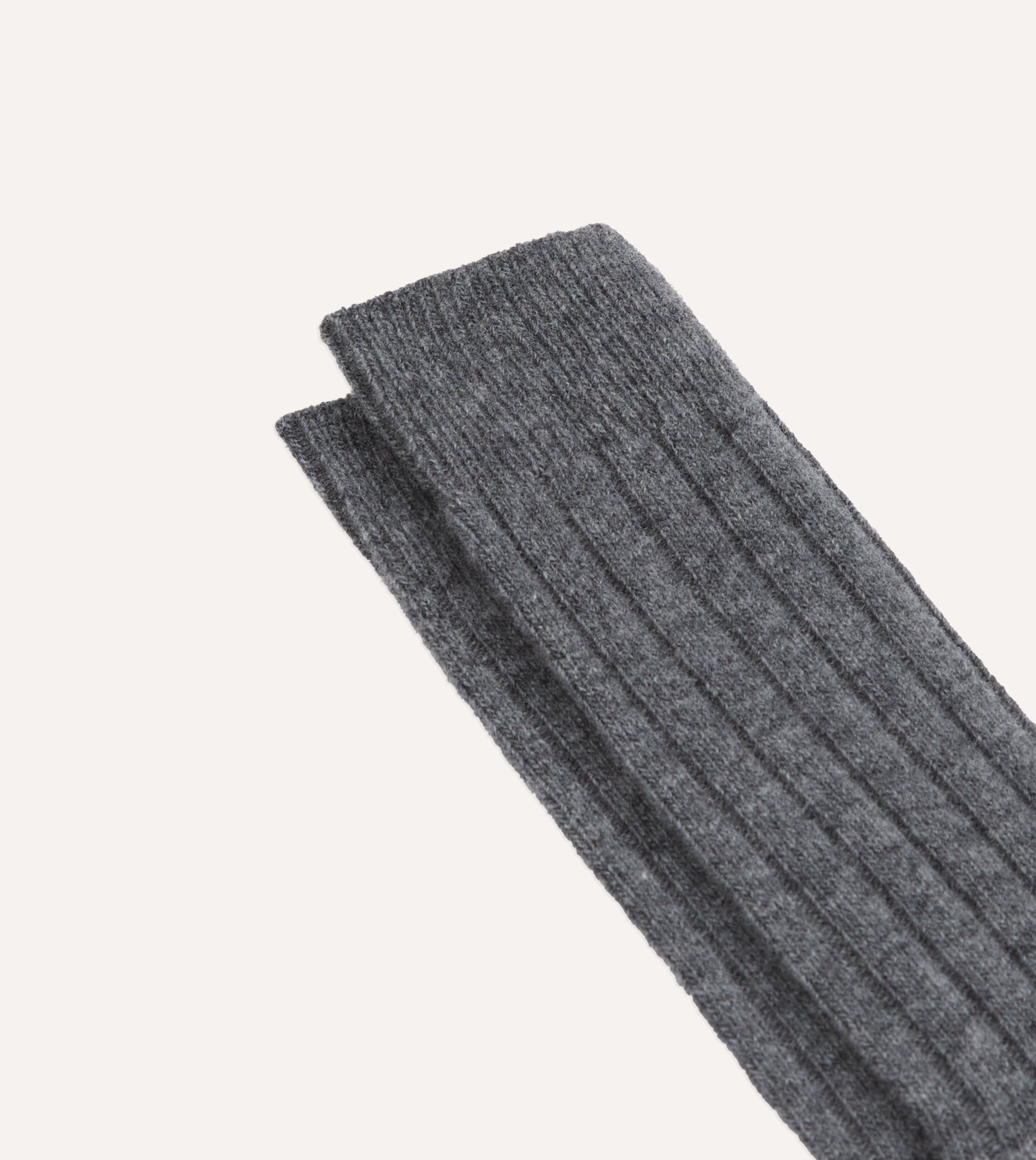 Grey Melange Wool Casual Socks