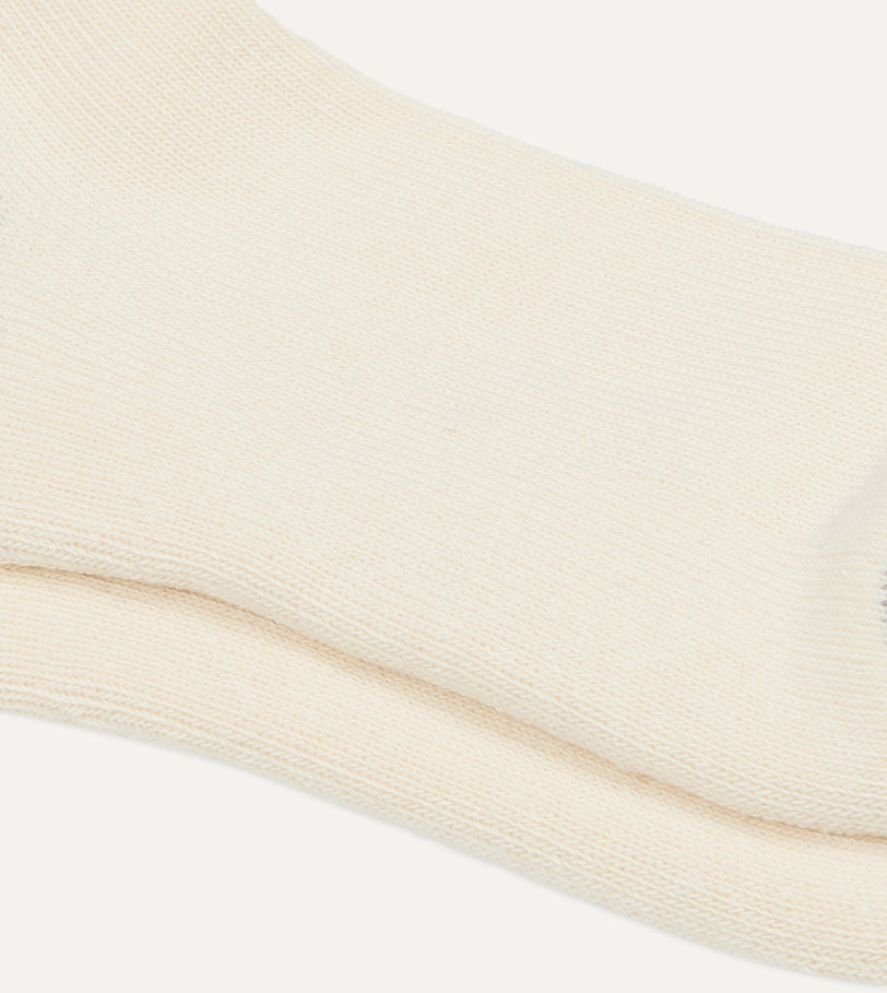 RoToTo Yellow and Purple Cotton Crew Socks