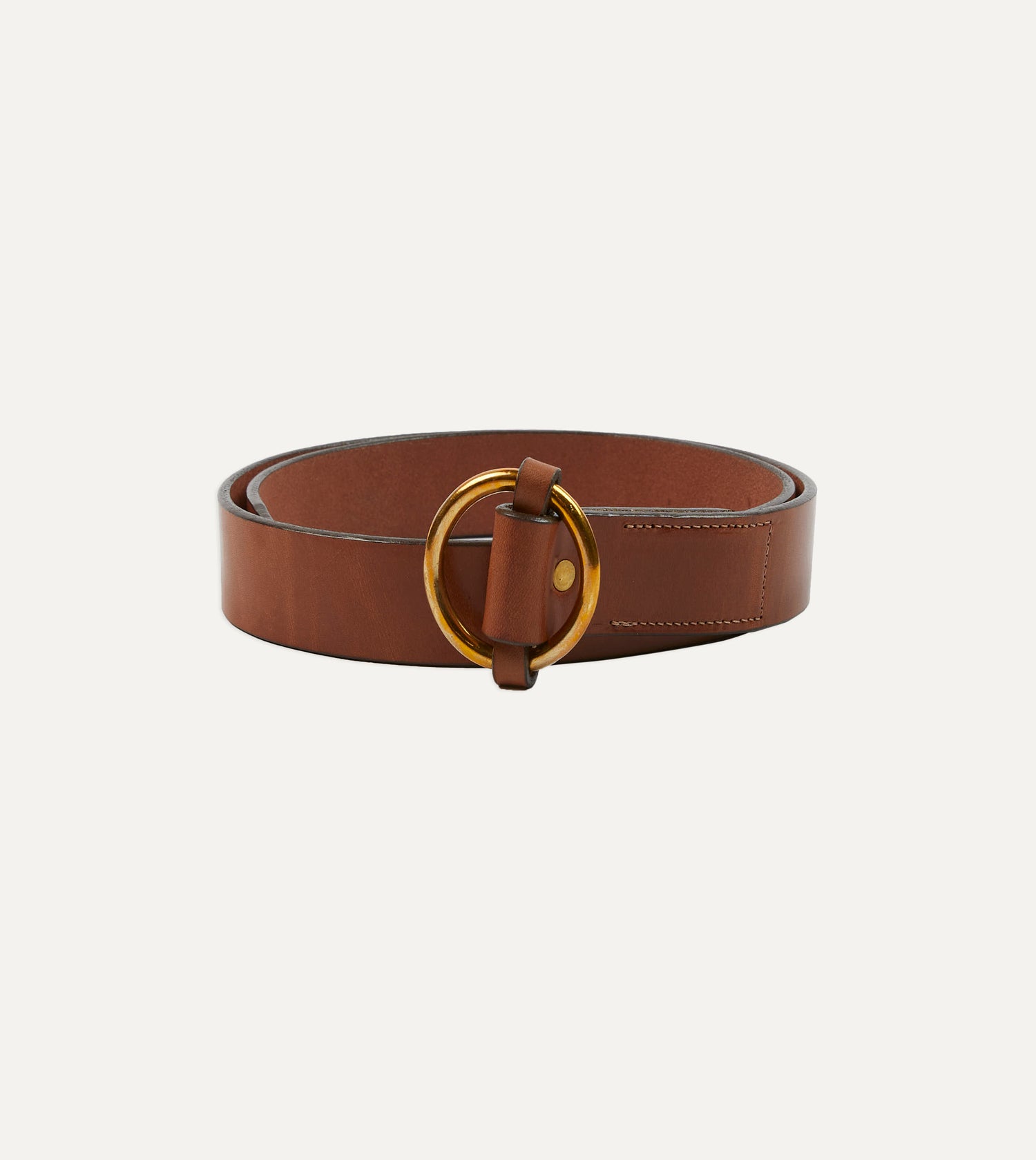 Yuketen Brown Ring Leather Belt