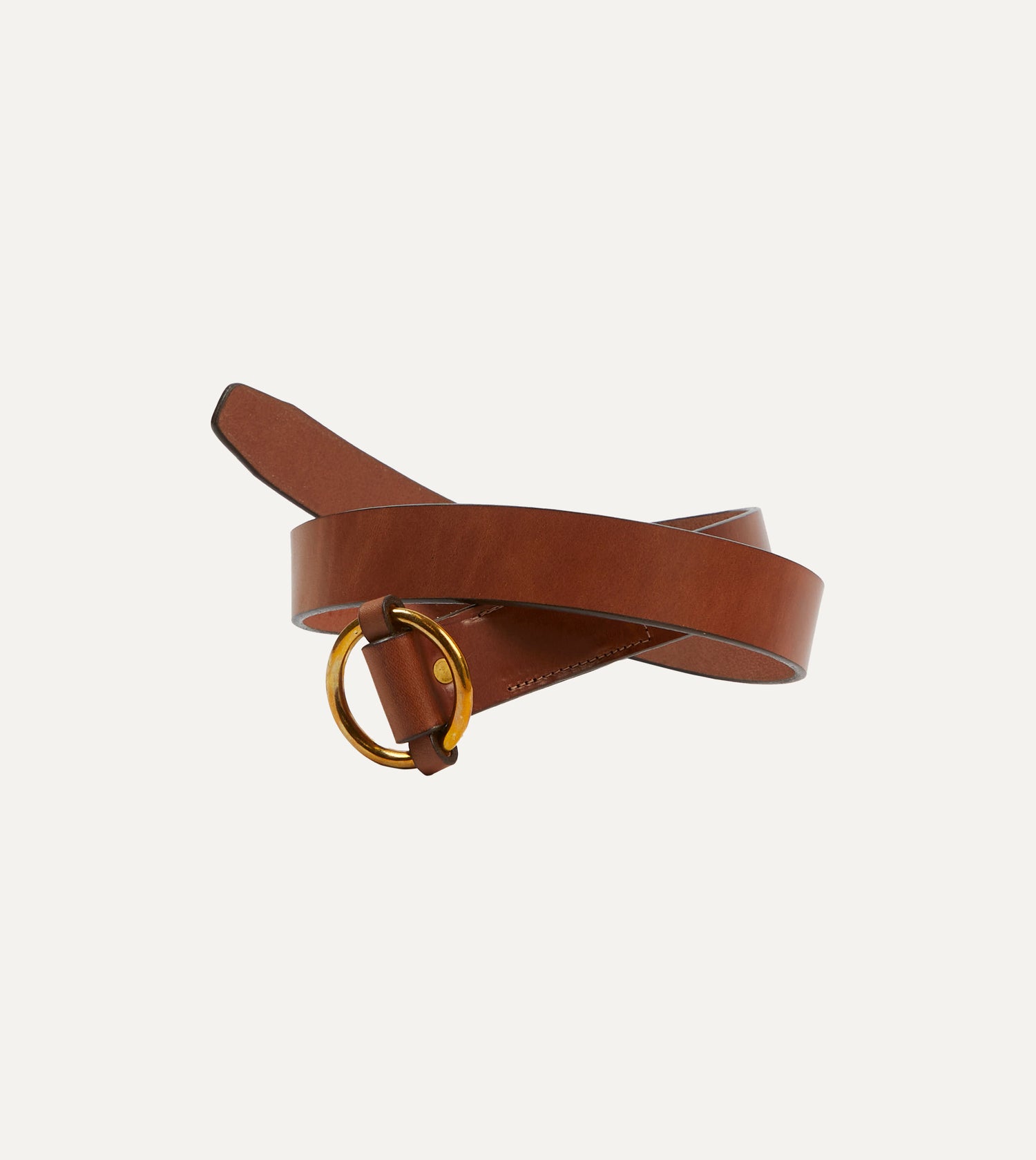 Yuketen Brown Ring Leather Belt