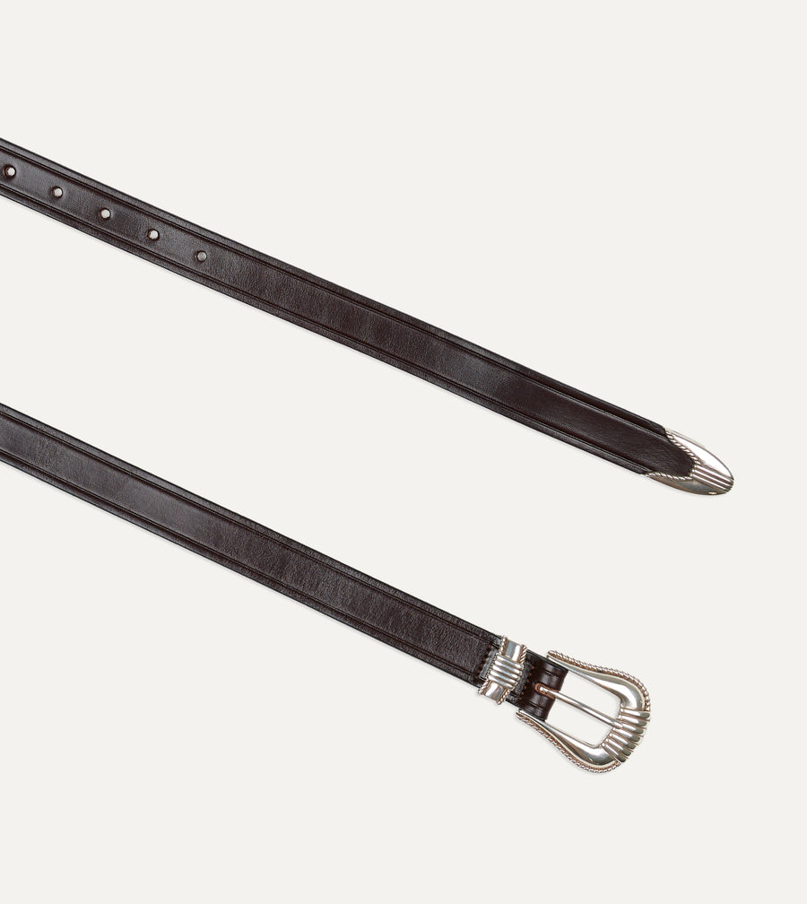 Monitaly Extended 1" Havana Leather Belt