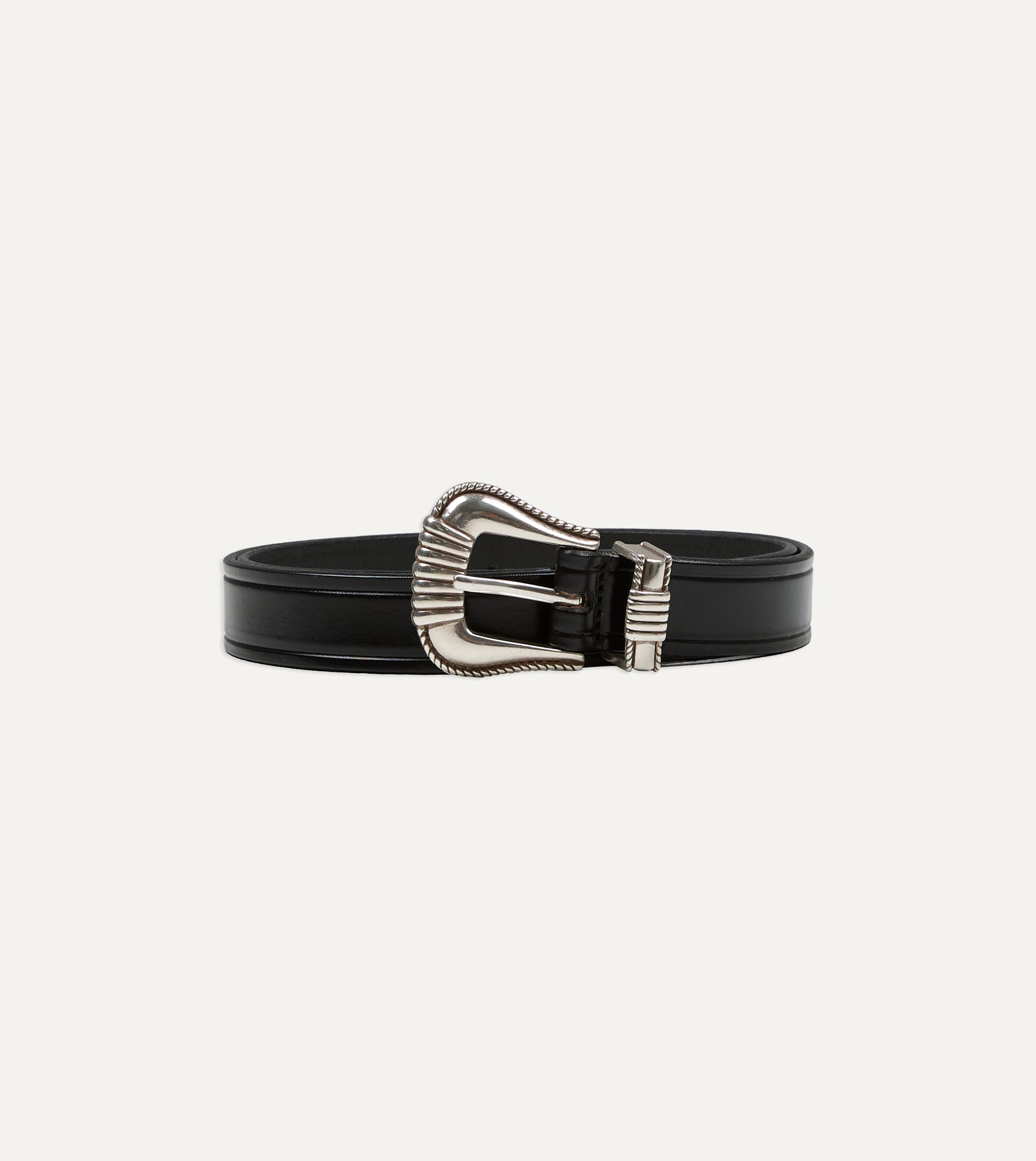 Monitaly Extended 1" Black Leather Belt