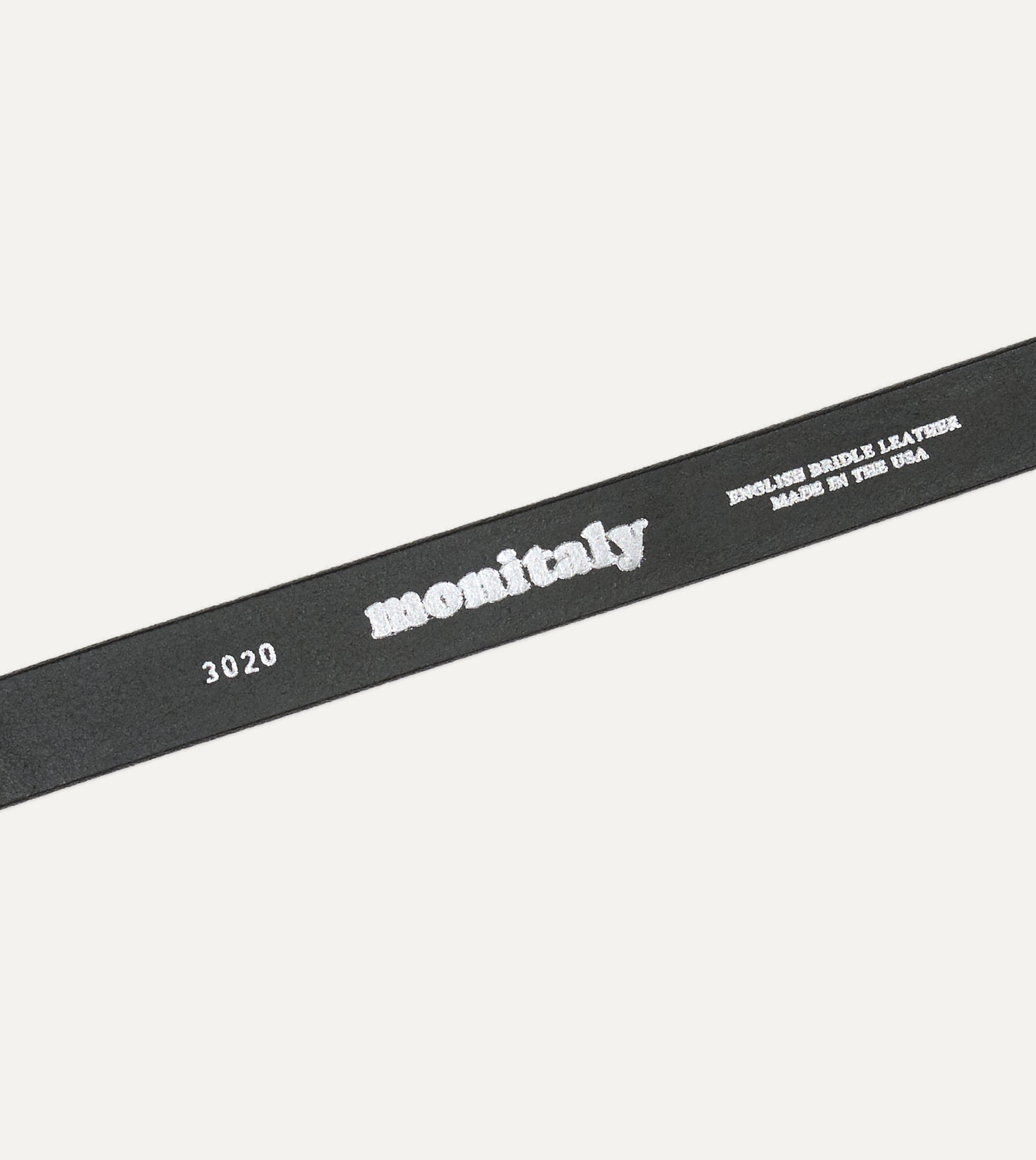 Monitaly Extended 1" Black Leather Belt