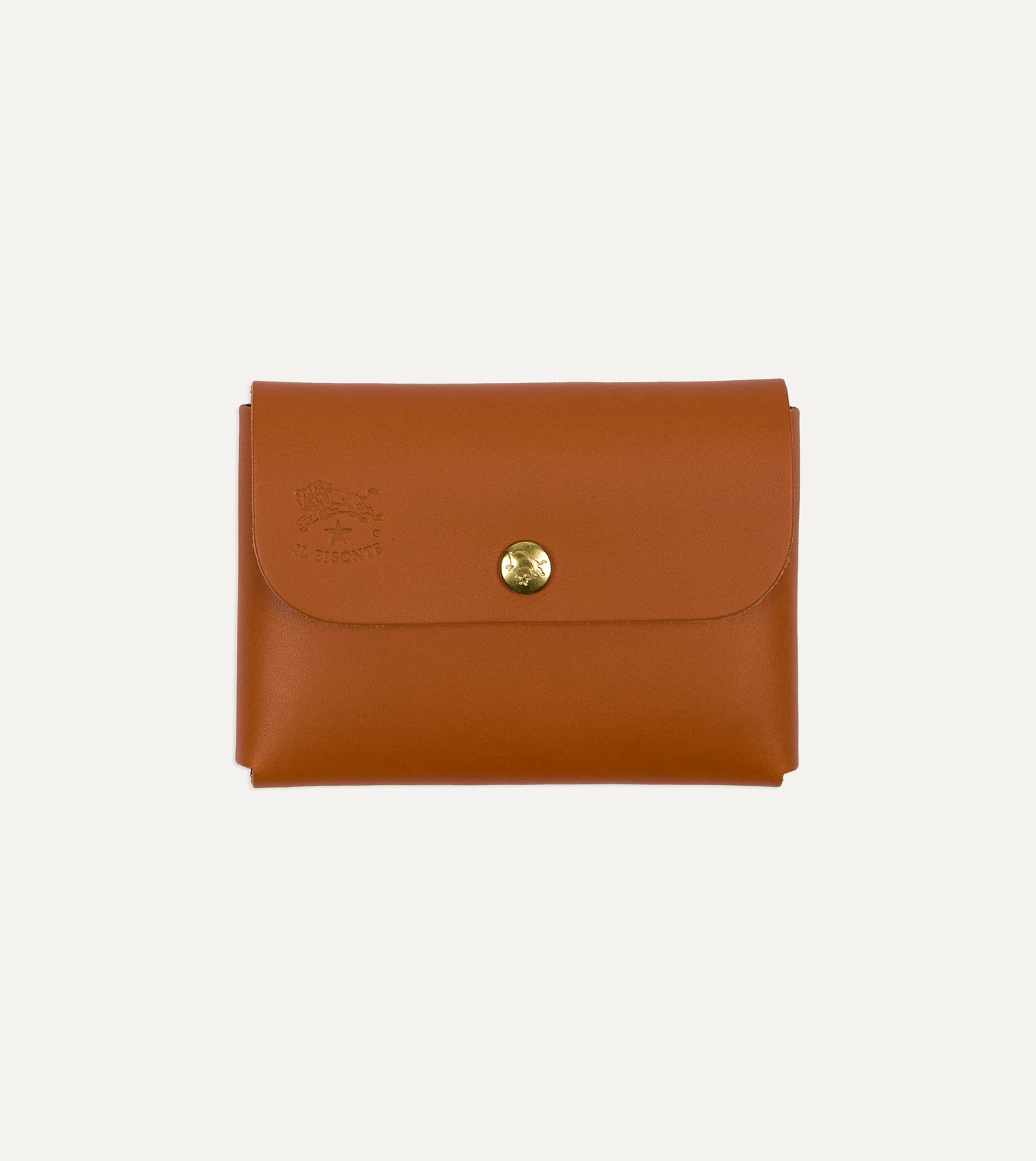 Il Bisonte Leather Stud Card Case