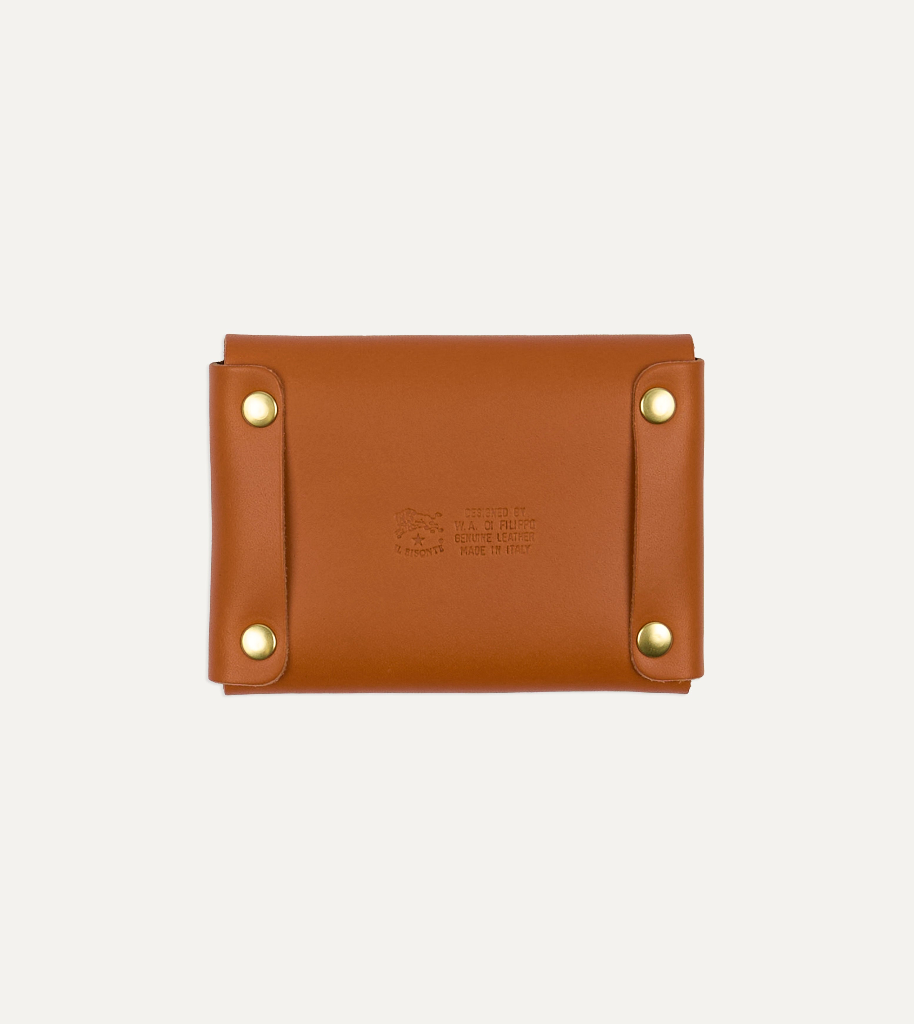 Il Bisonte Leather Stud Card Case