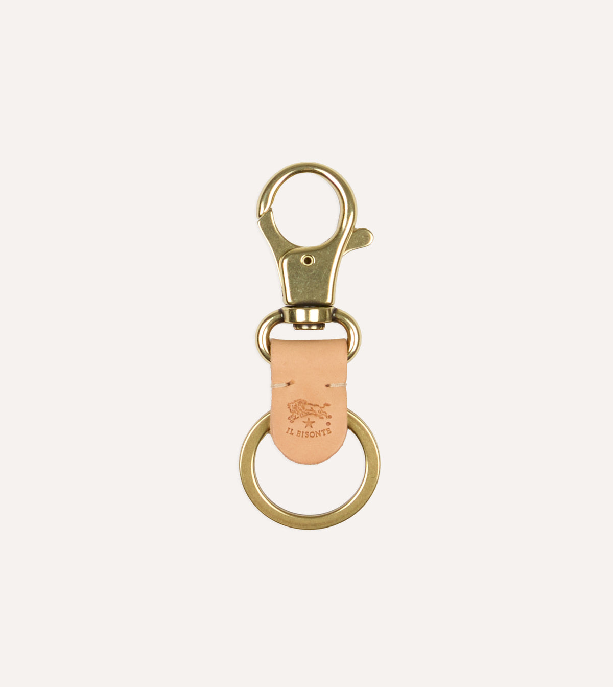 Il Bisonte Natural Leather Key Clip