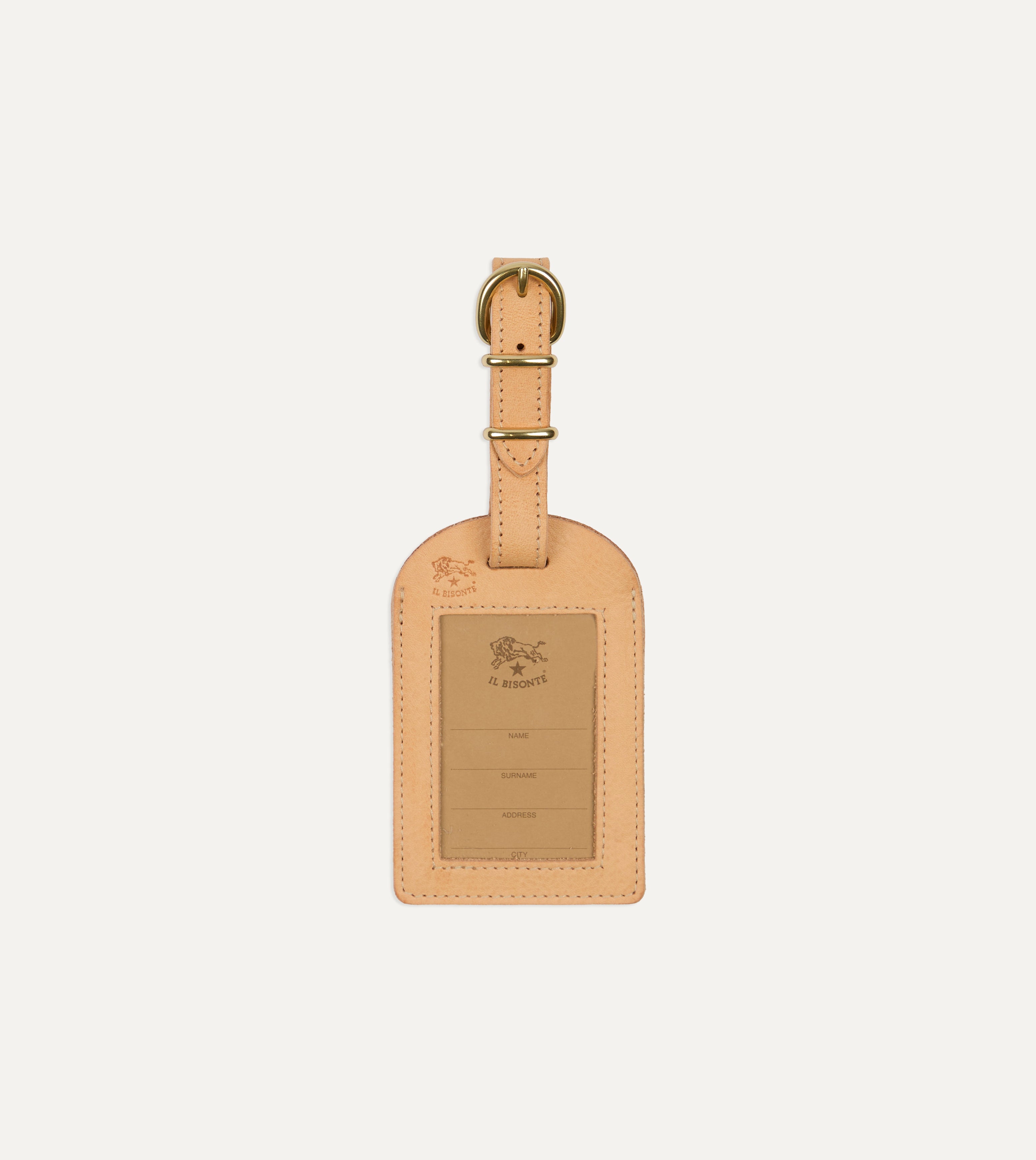 Il Bisonte Leather Luggage Tag