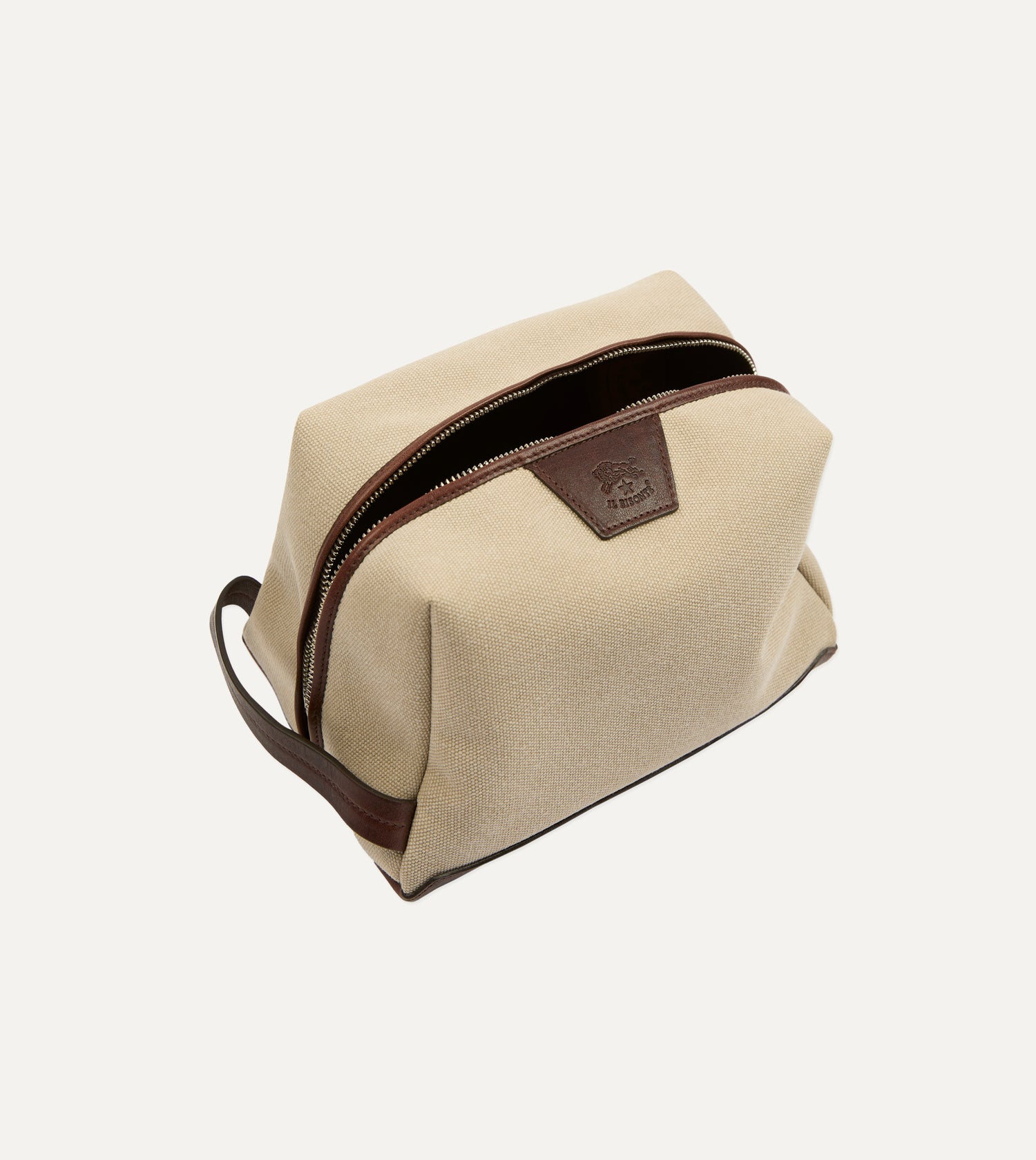 Il Bisonte Canvas and Leather Wash Bag