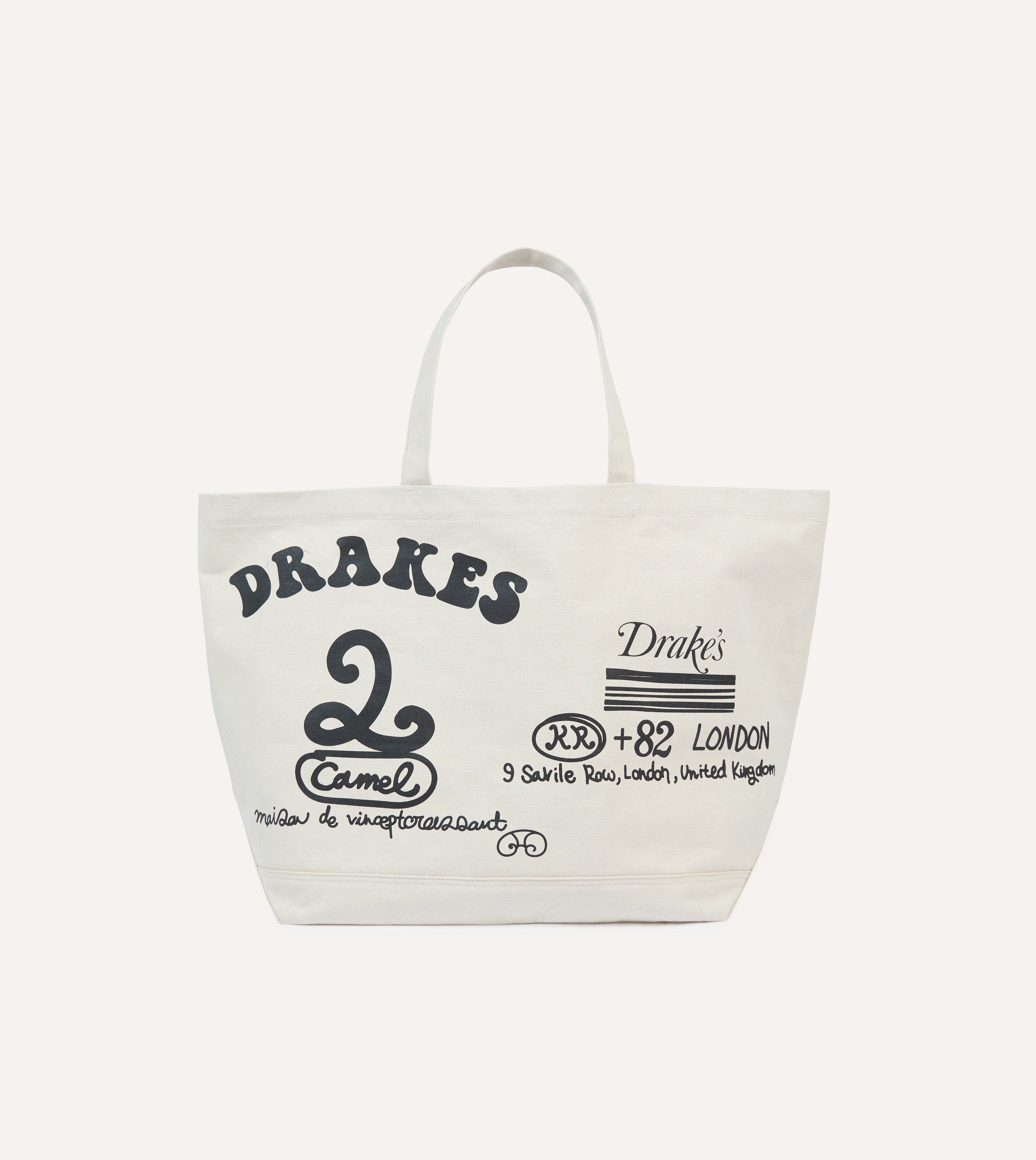 Drake's & Mr Camel Ecru Tote Bag
