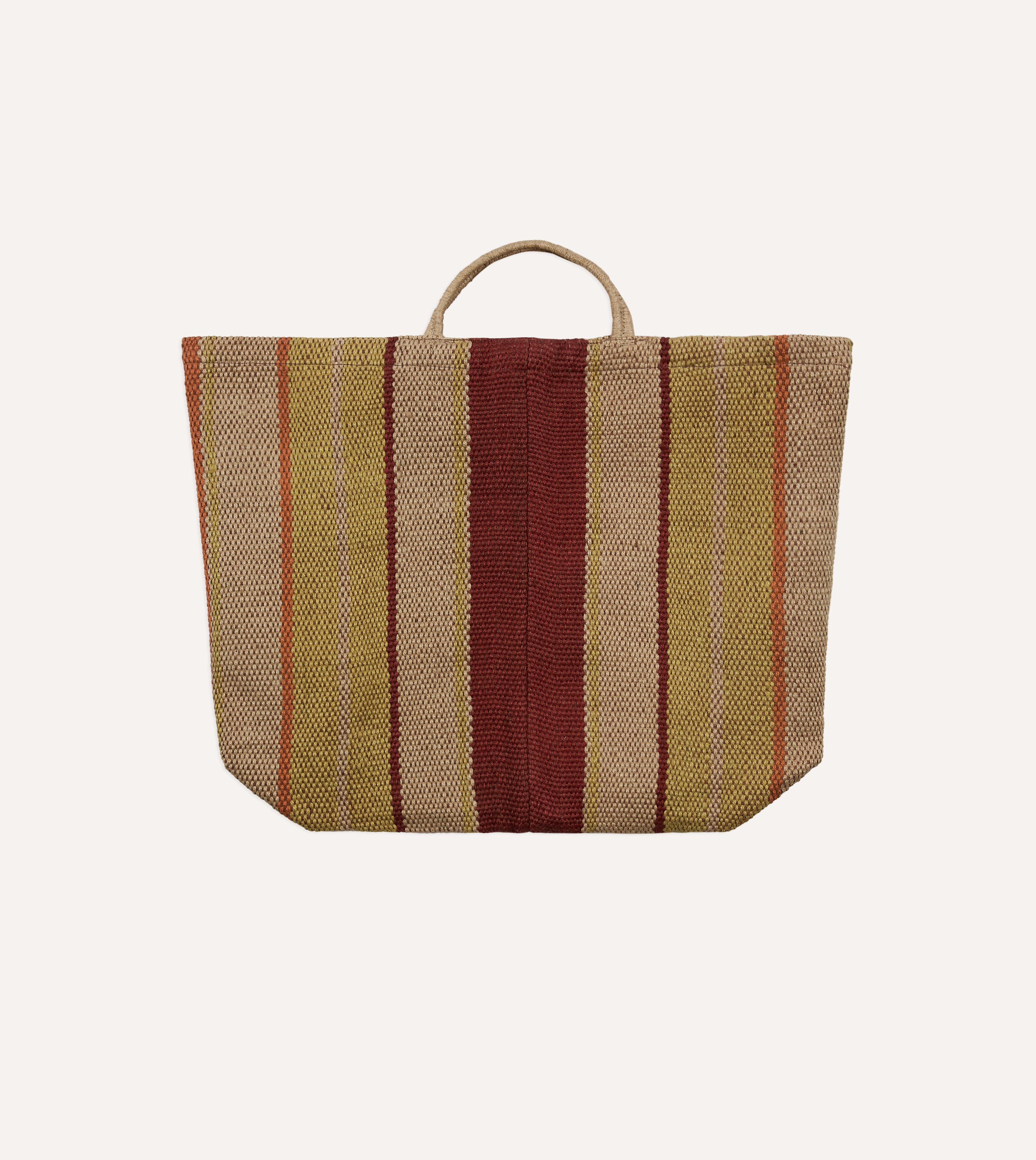 Red, Orange and Yellow Maison Bengal Extra Large Jute Poresh Tote Bag